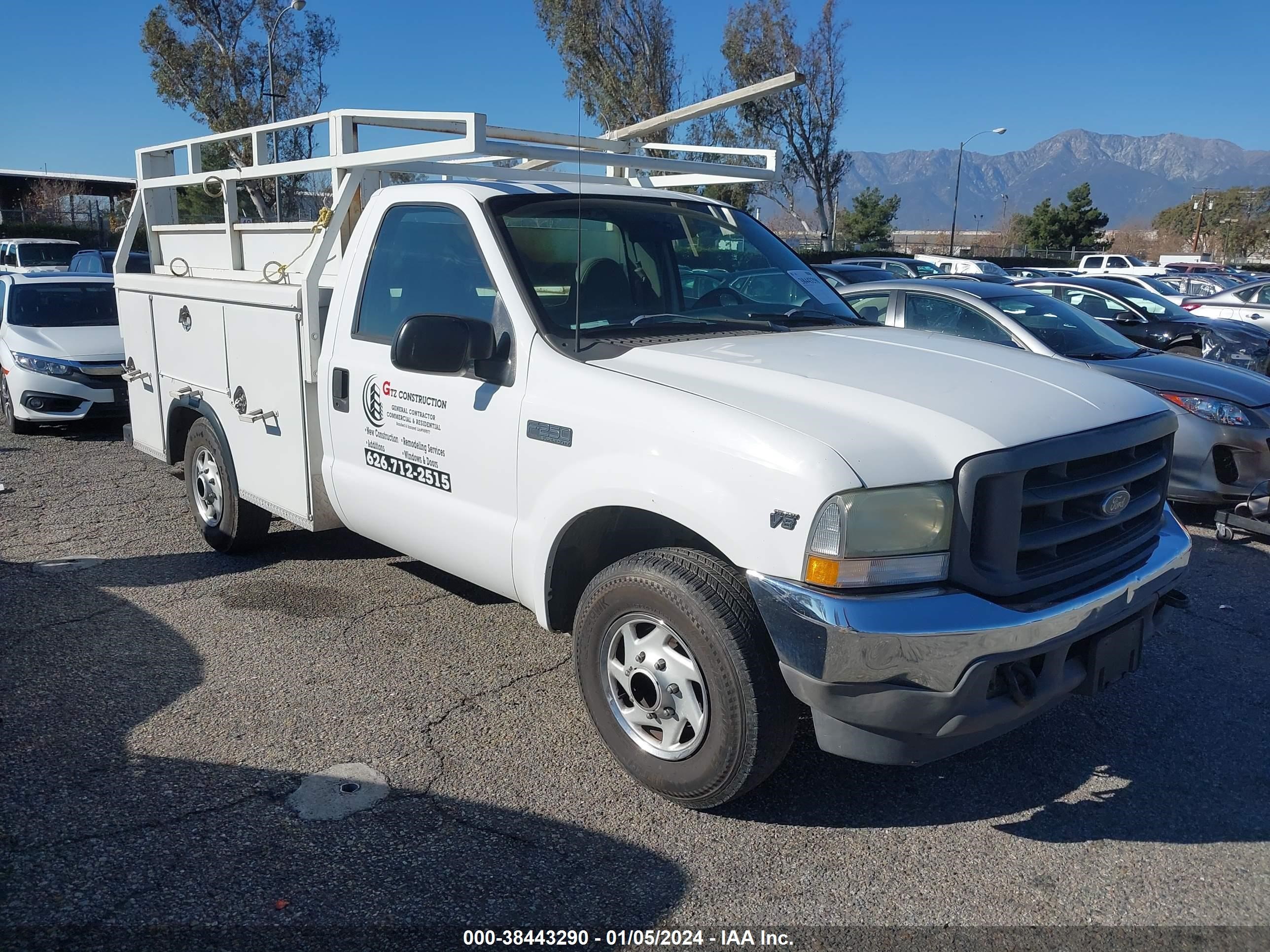 FORD F250 2002 1ftnf20l82ed17301