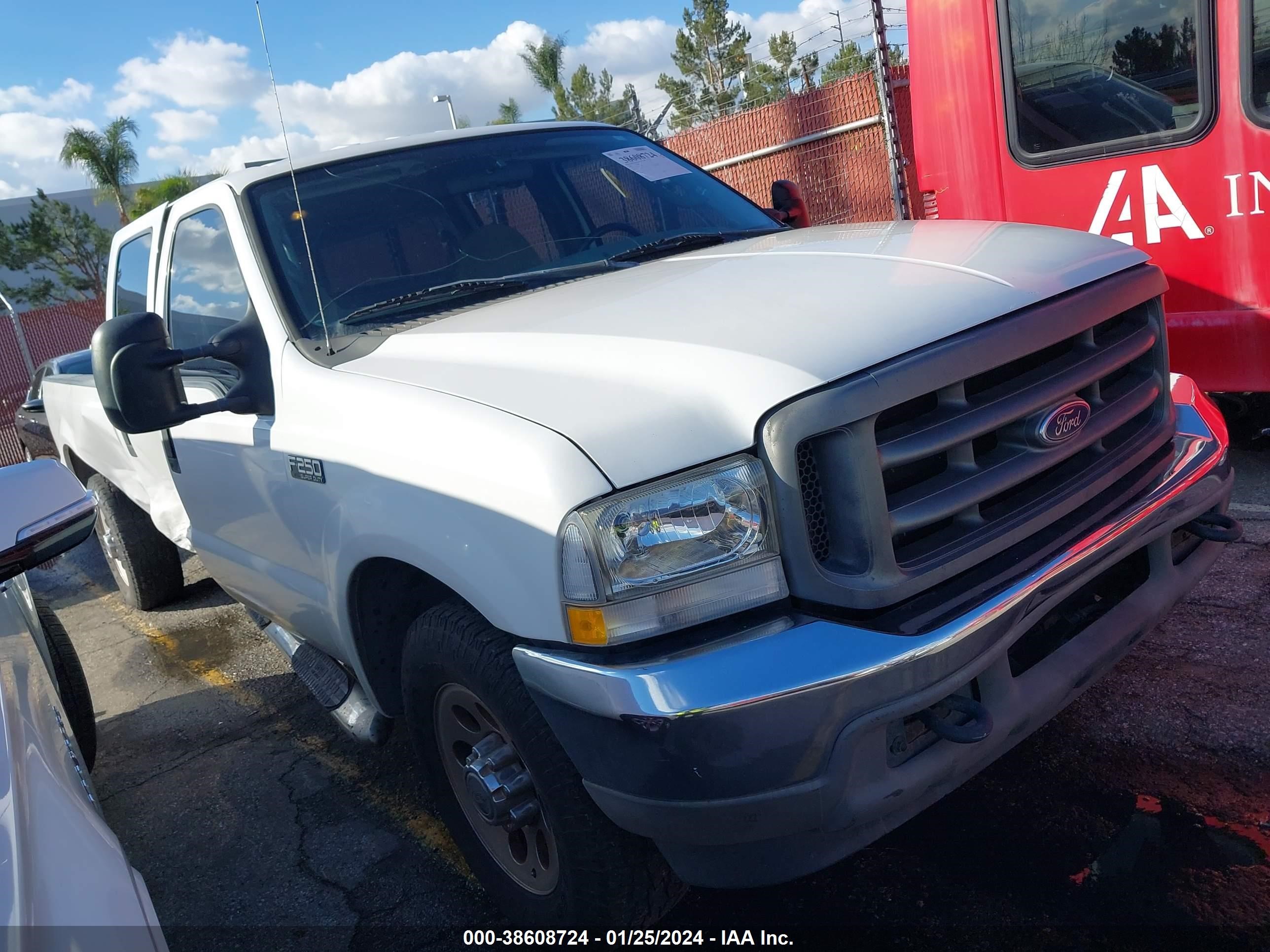 FORD F250 2004 1ftnw20l54ed67821