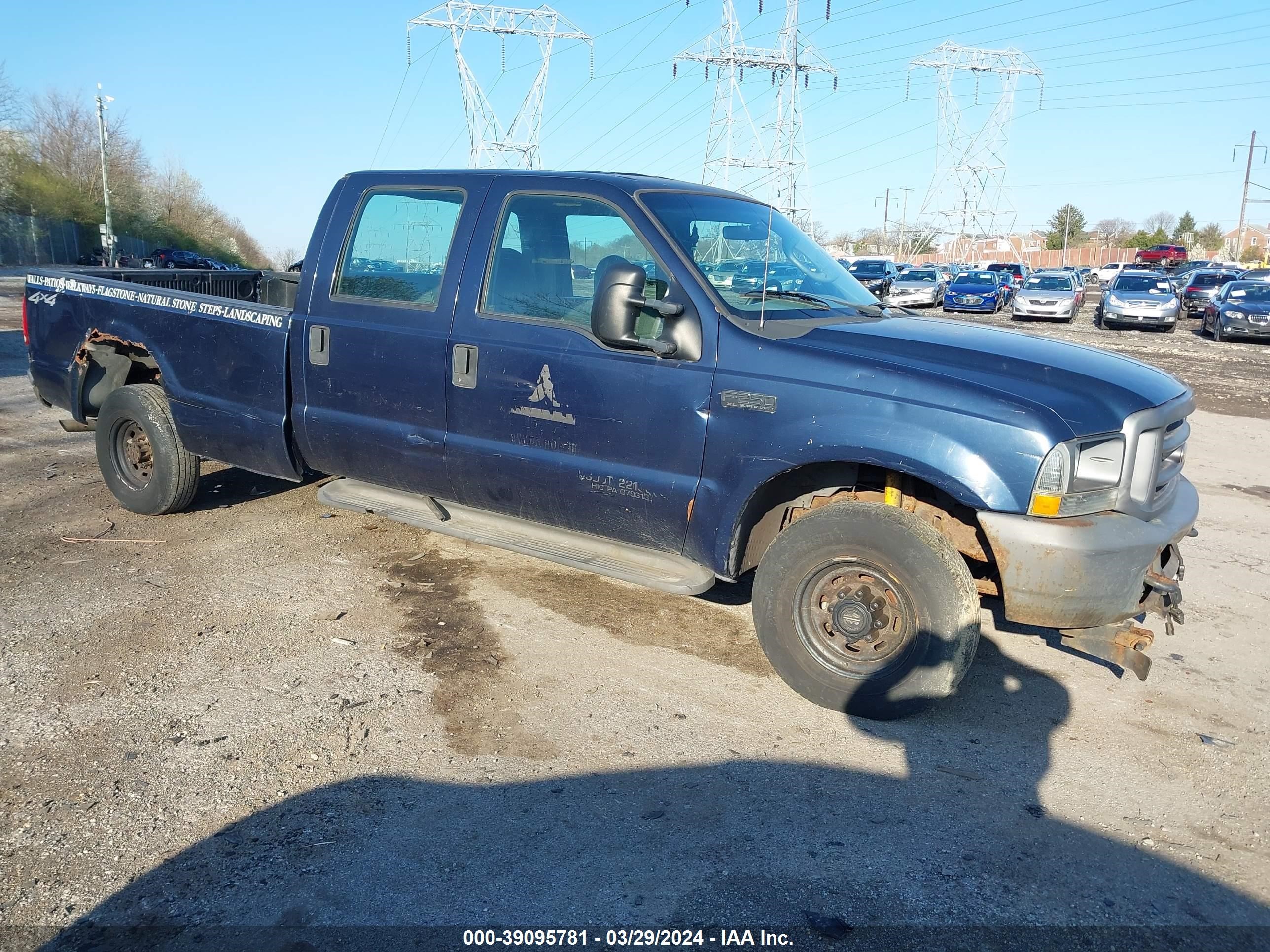 FORD F250 2004 1ftnw21lx4ec12700