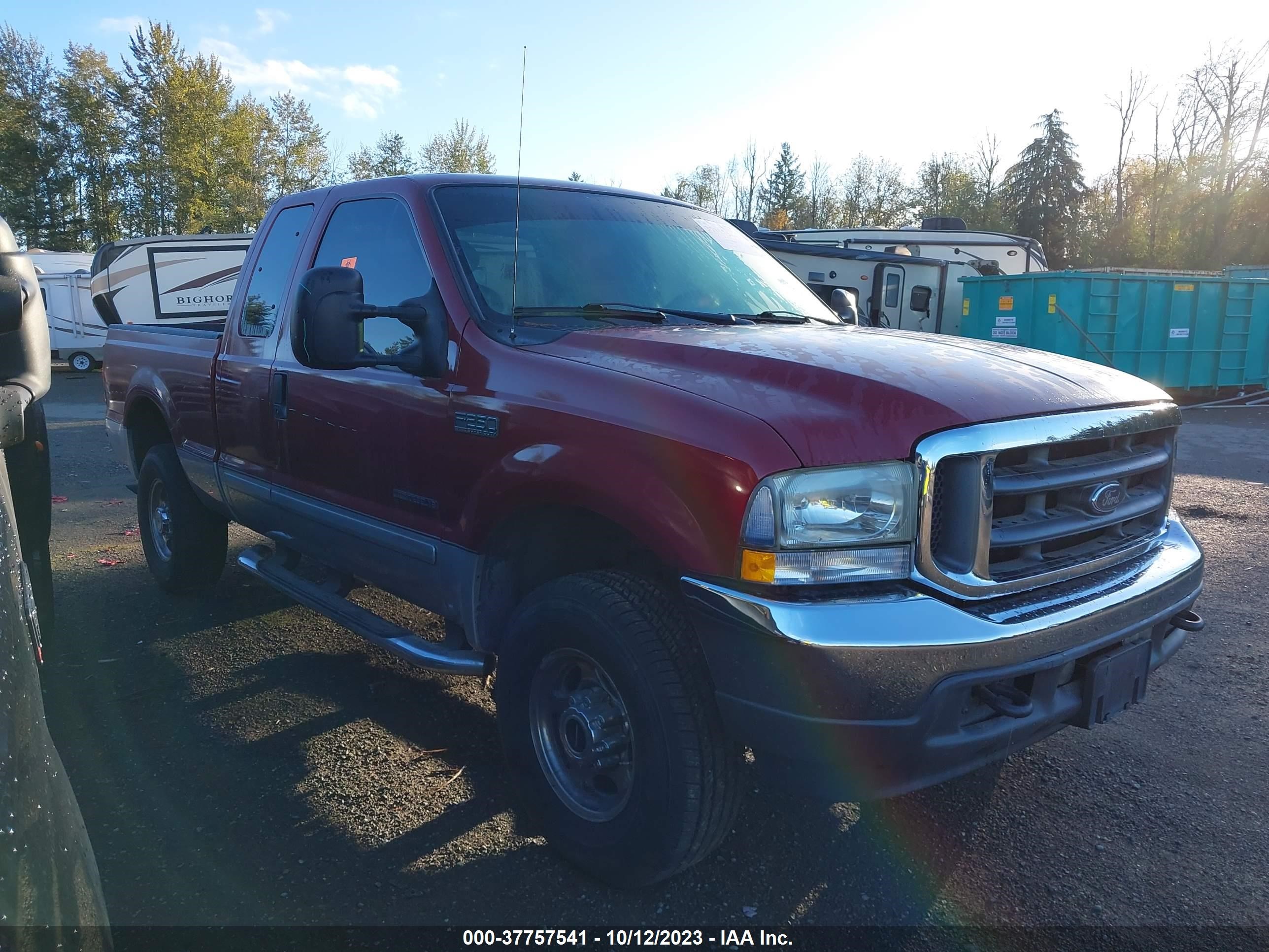 FORD F250 2002 1ftnx21f92ec22302