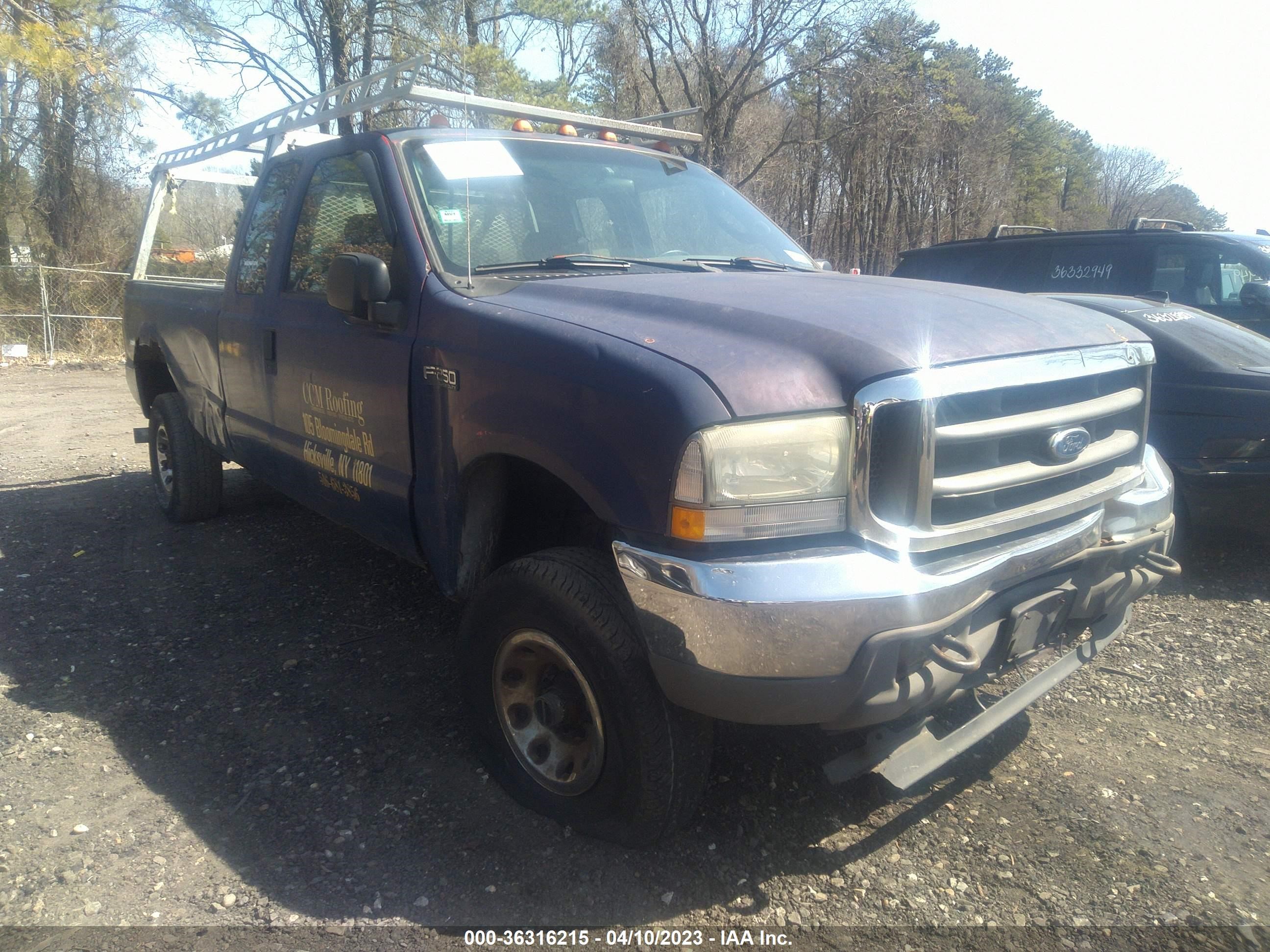 FORD F250 2004 1ftnx21l64ec60983