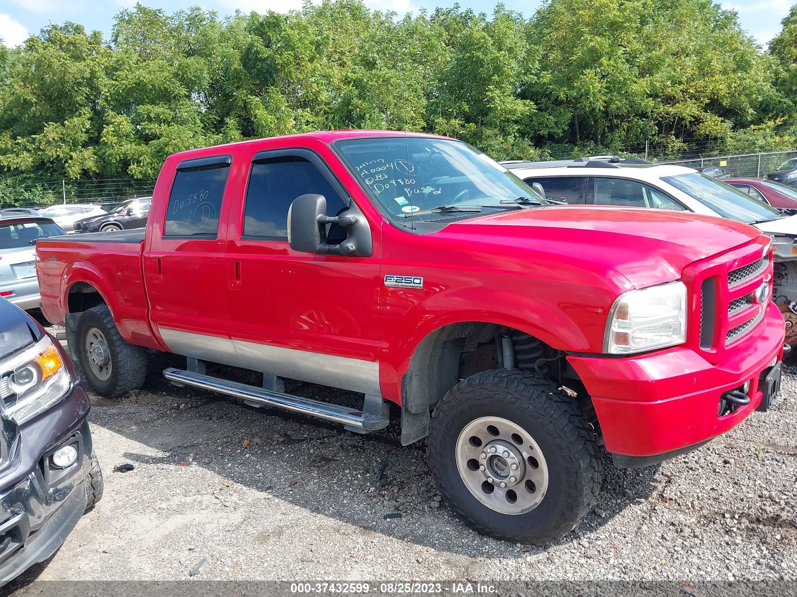 FORD F250 2005 1ftsw21505ed09880