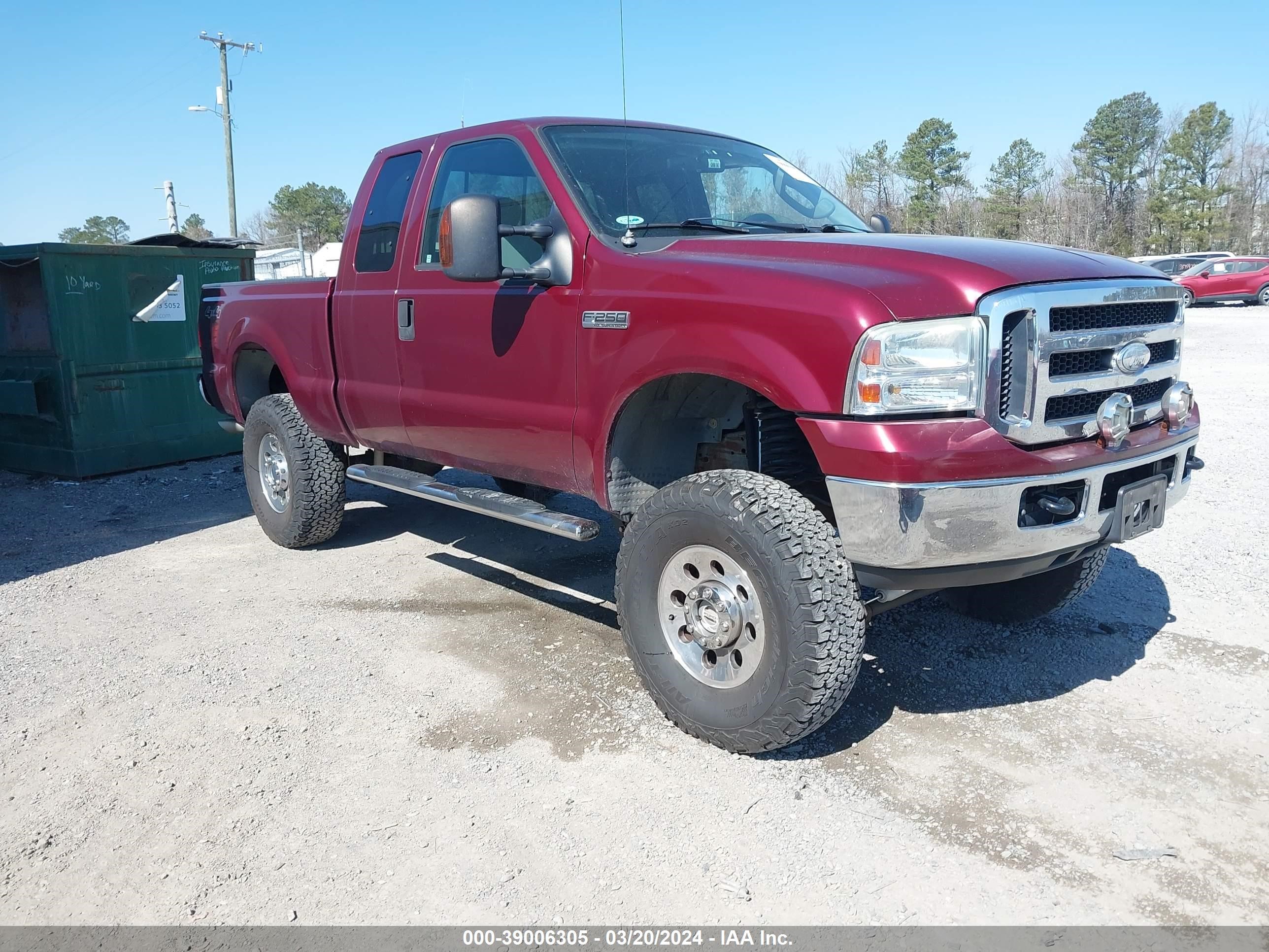 FORD F250 2006 1ftsx21536ed45948