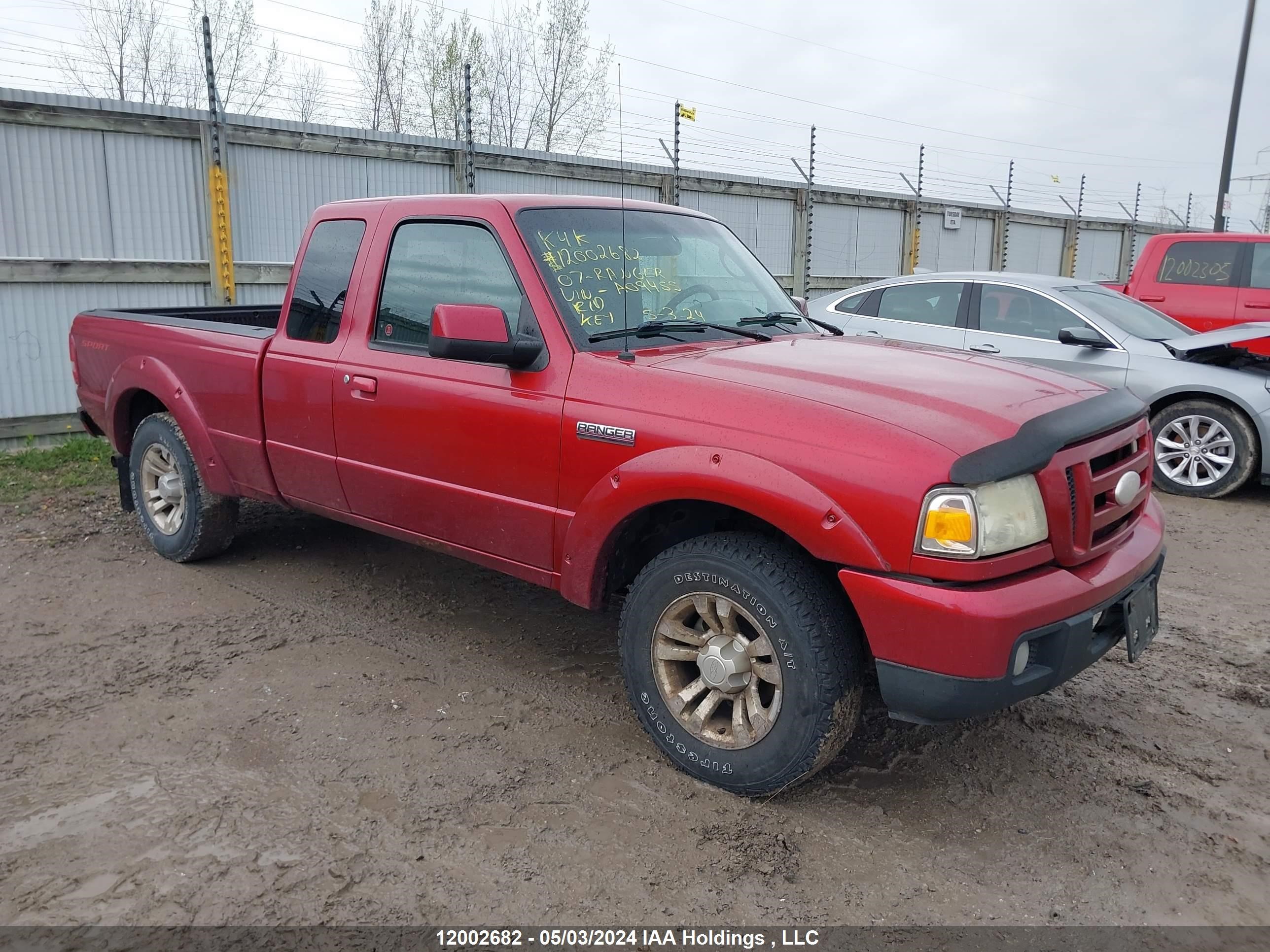 FORD RANGER 2007 1ftyr44e87pa09455