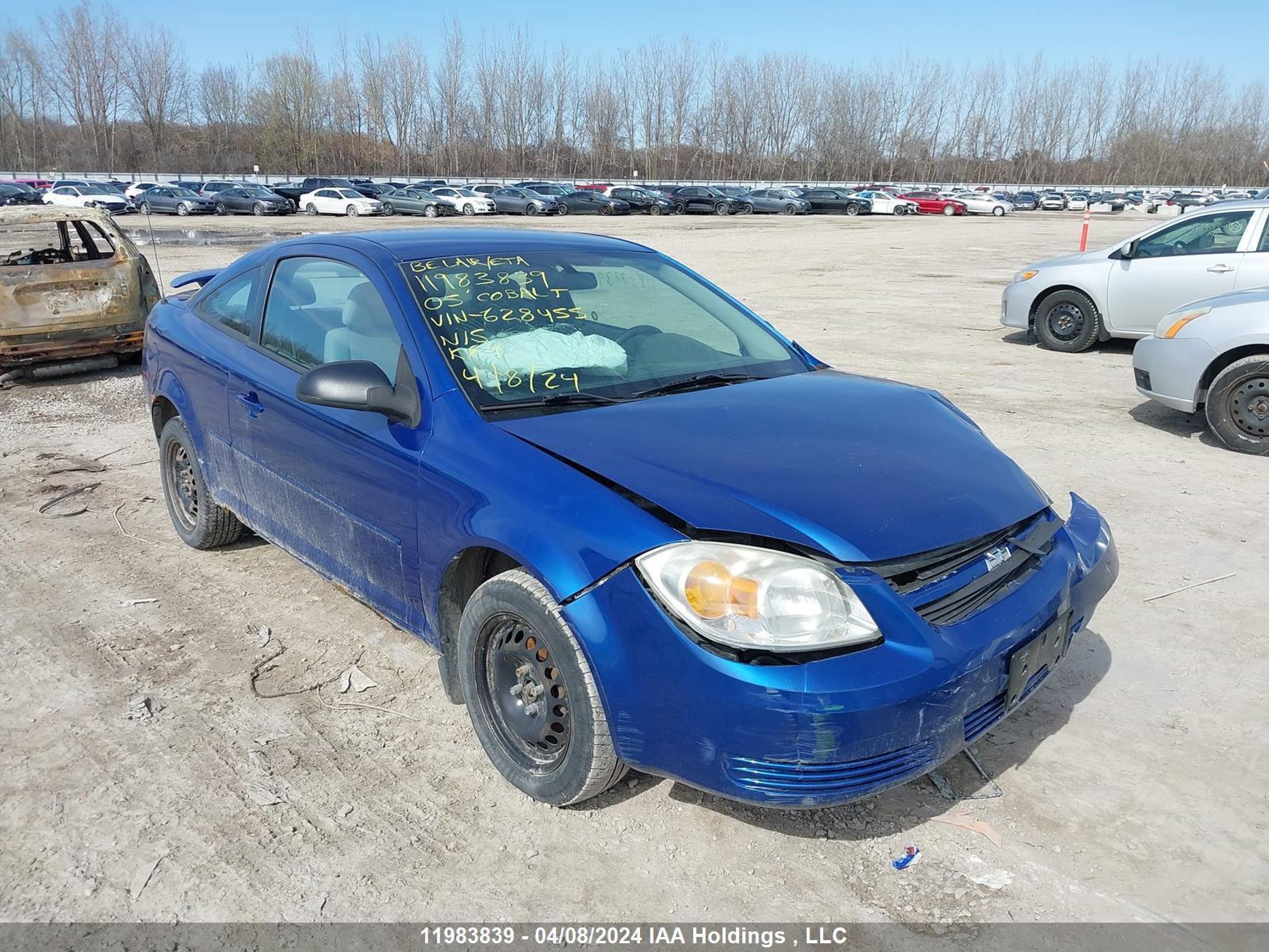 CHEVROLET COBALT 2005 1g1aj12f157628455