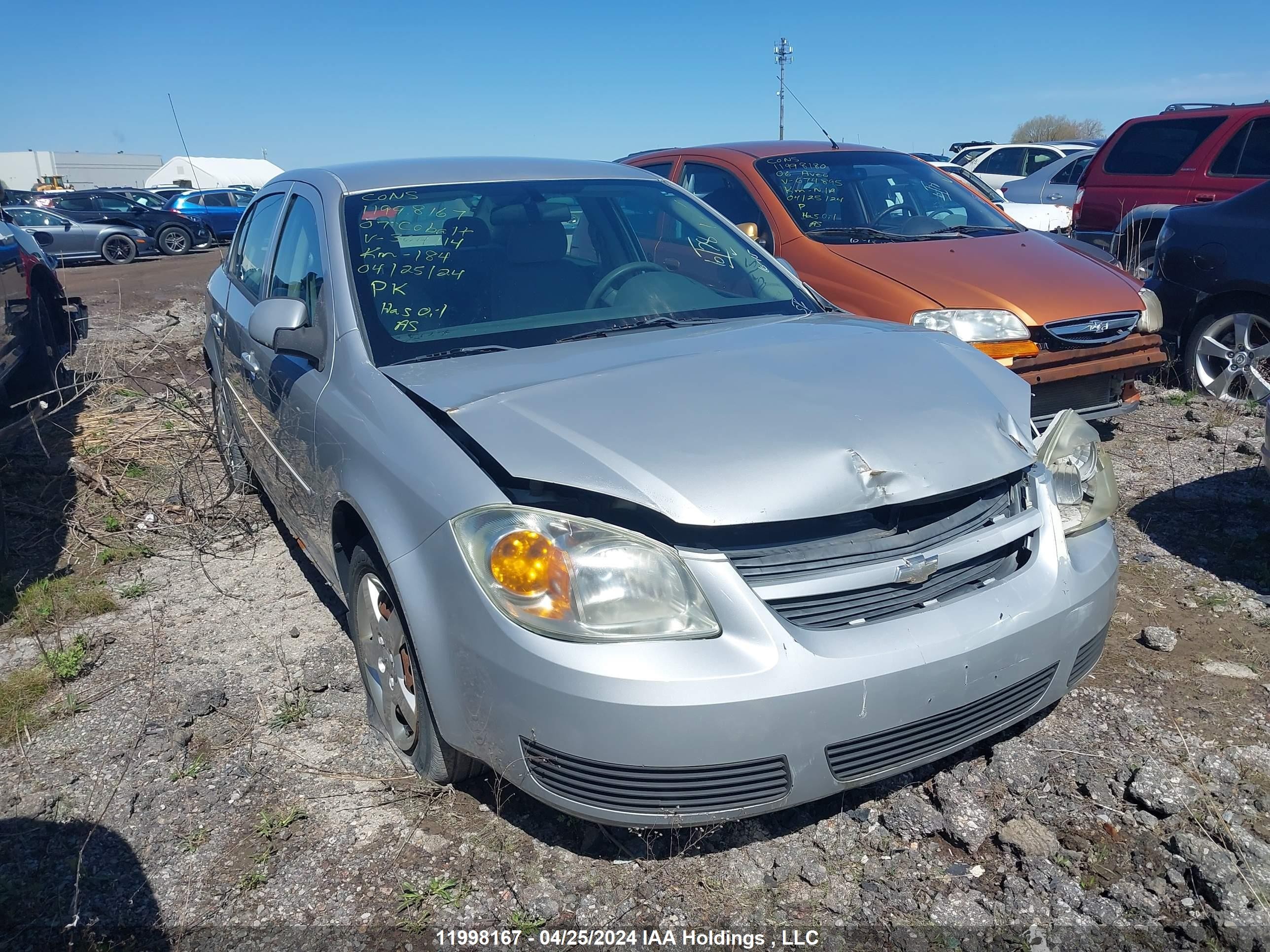 CHEVROLET COBALT 2007 1g1al55f277364114