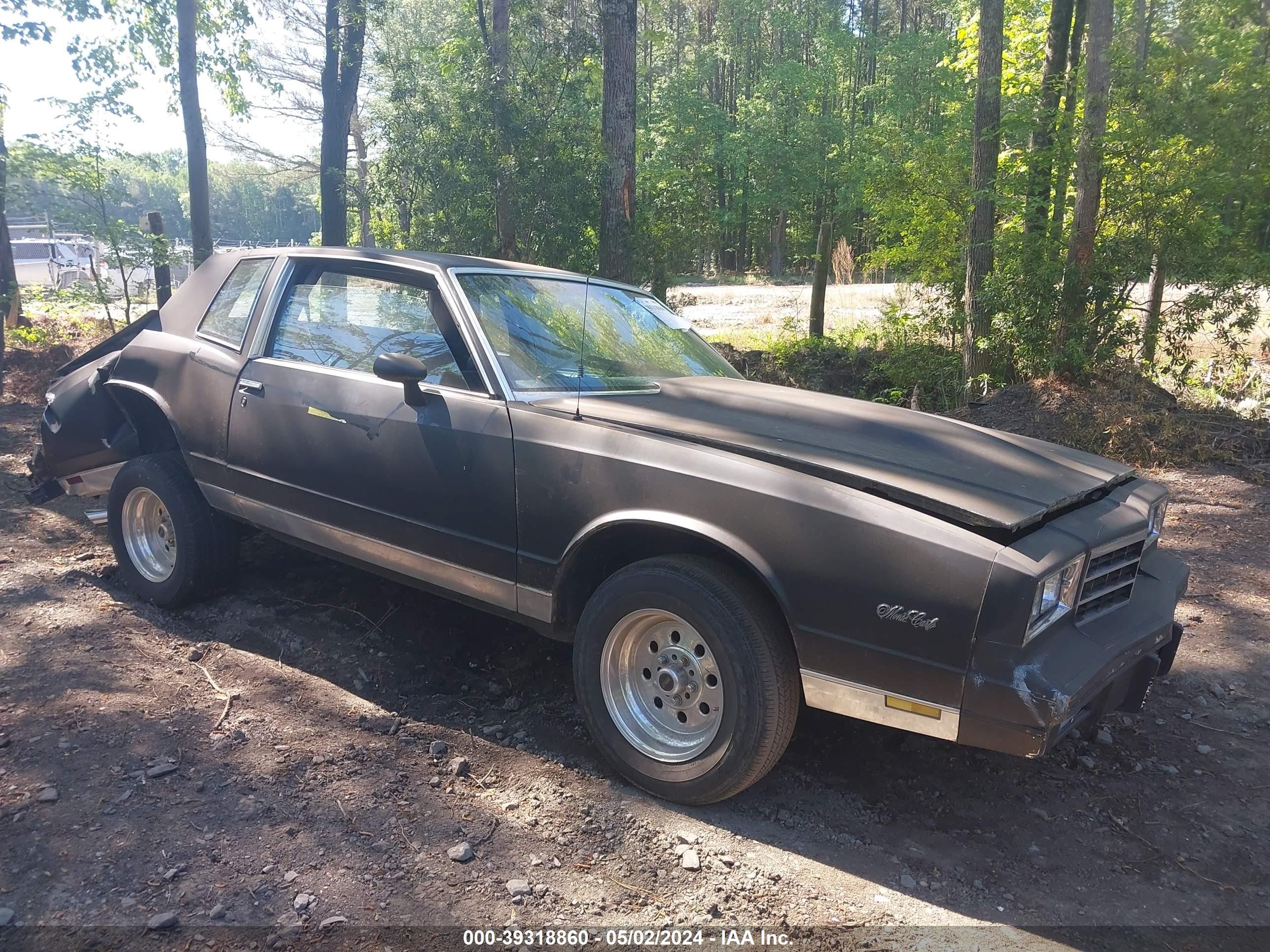 CHEVROLET MONTE CARLO 1983 1g1az37h8dr110831