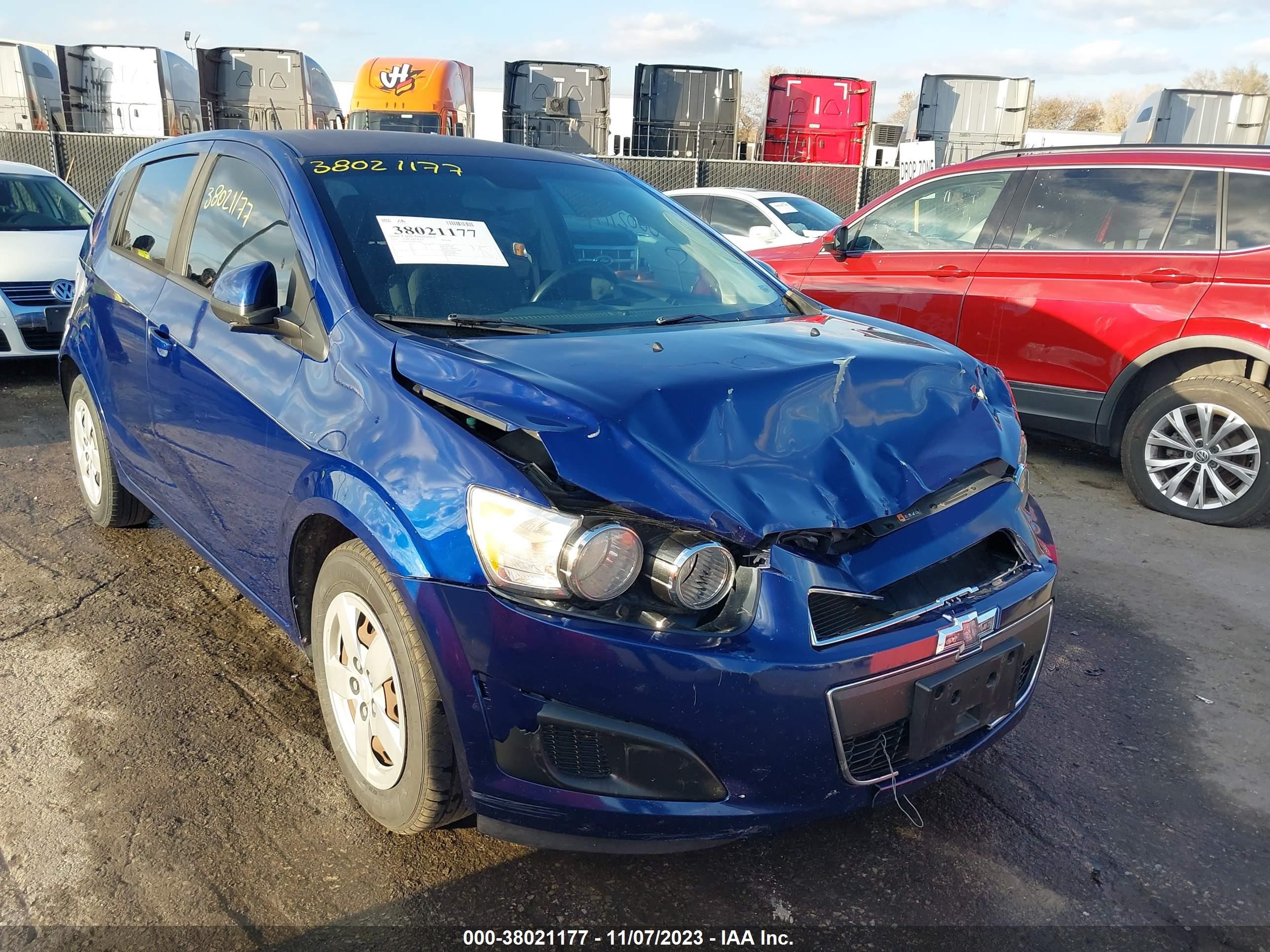 CHEVROLET SONIC 2013 1g1jb6sh4d4115468