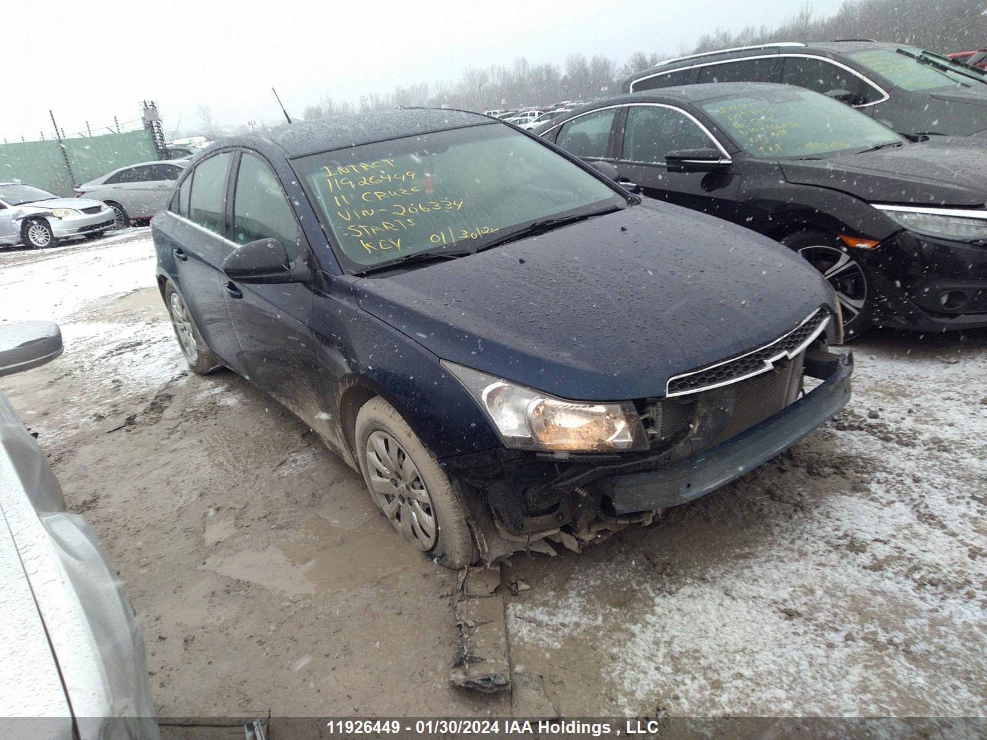 CHEVROLET CRUZE 2011 1g1pa5sh7b7206334