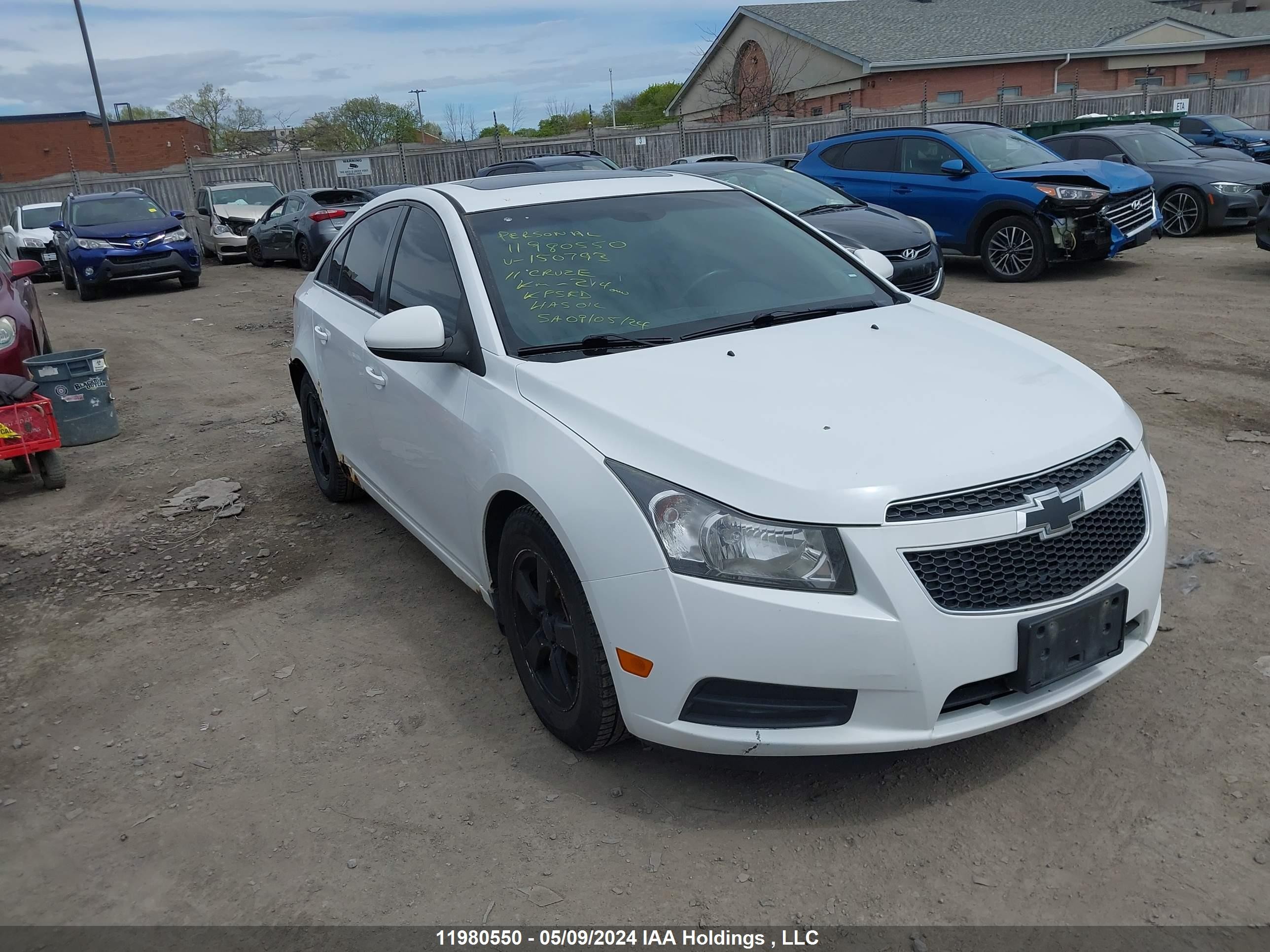 CHEVROLET CRUZE 2011 1g1pg5s90b7150793