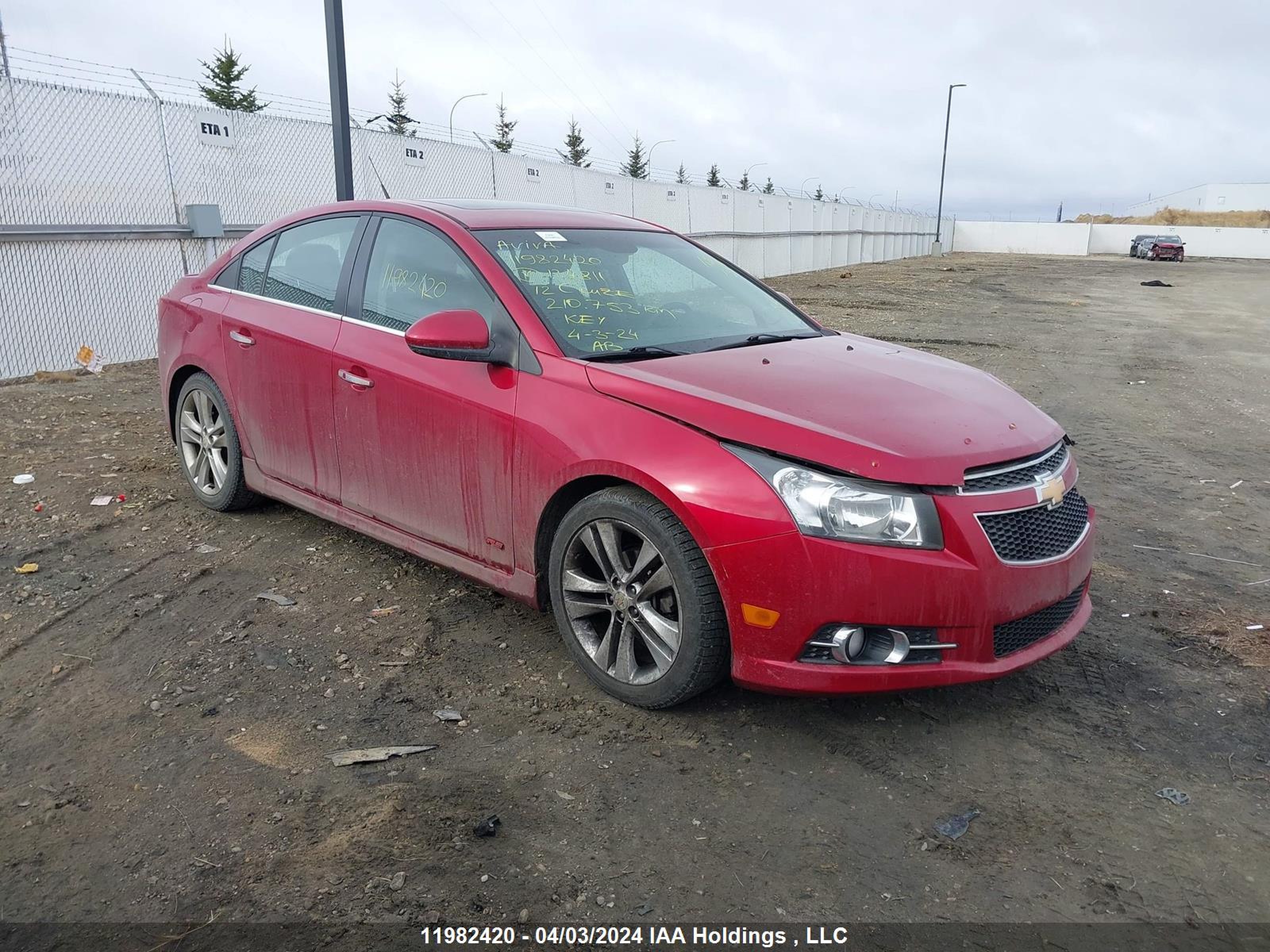 CHEVROLET CRUZE 2012 1g1ph5sc3c7134811