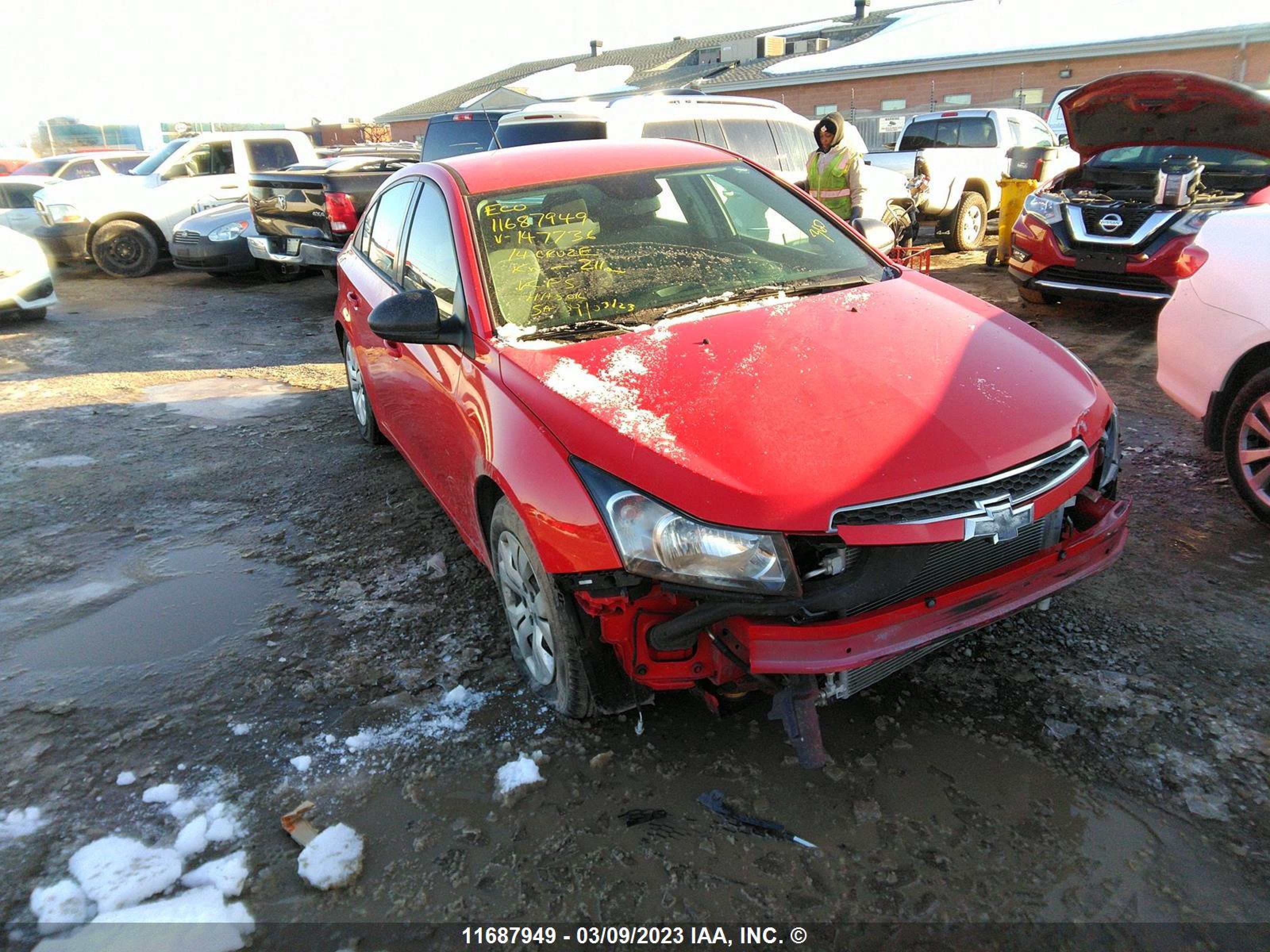 CHEVROLET CRUZE 2014 1g1pl5sh7e7147736