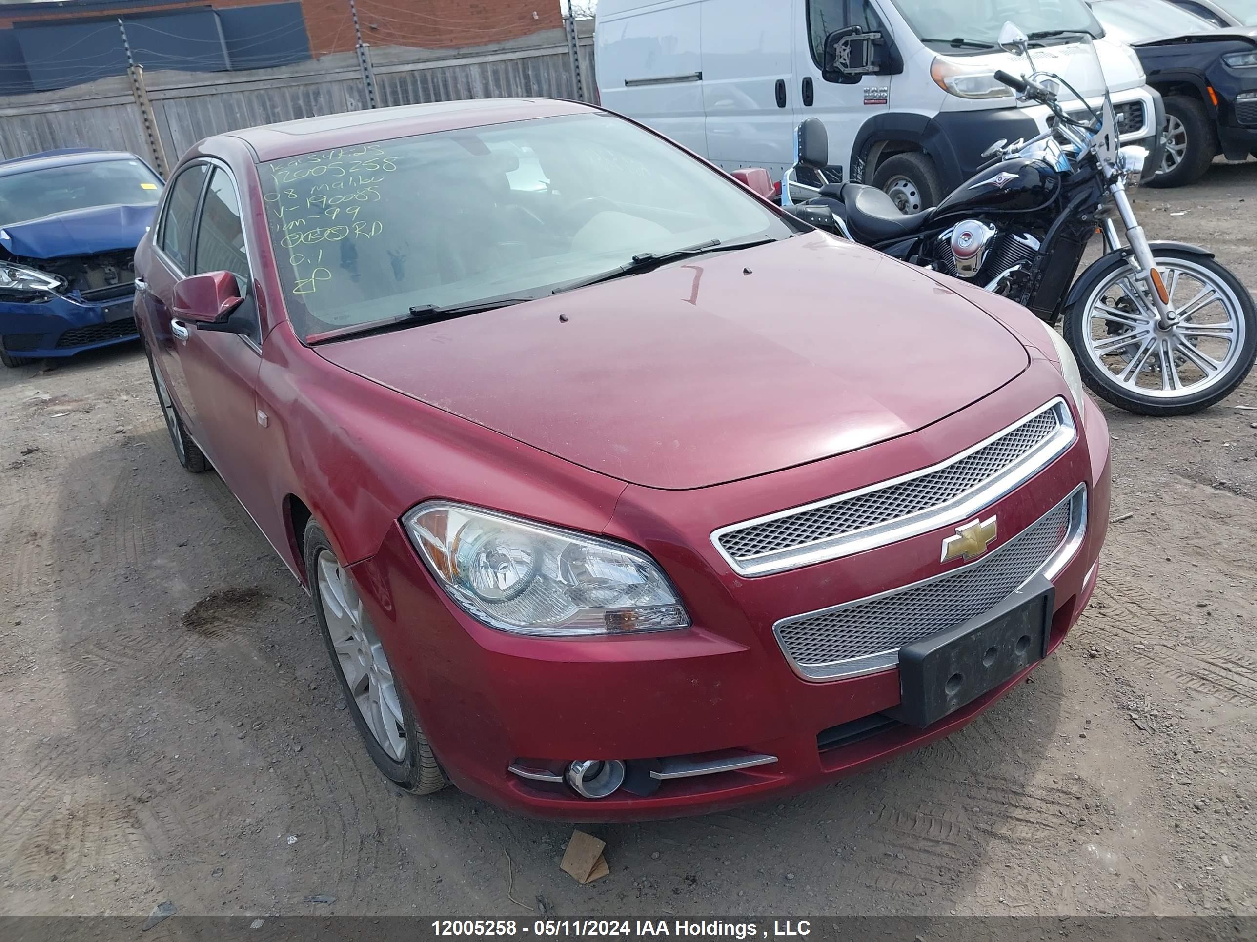 CHEVROLET MALIBU 2008 1g1zk57718f190085