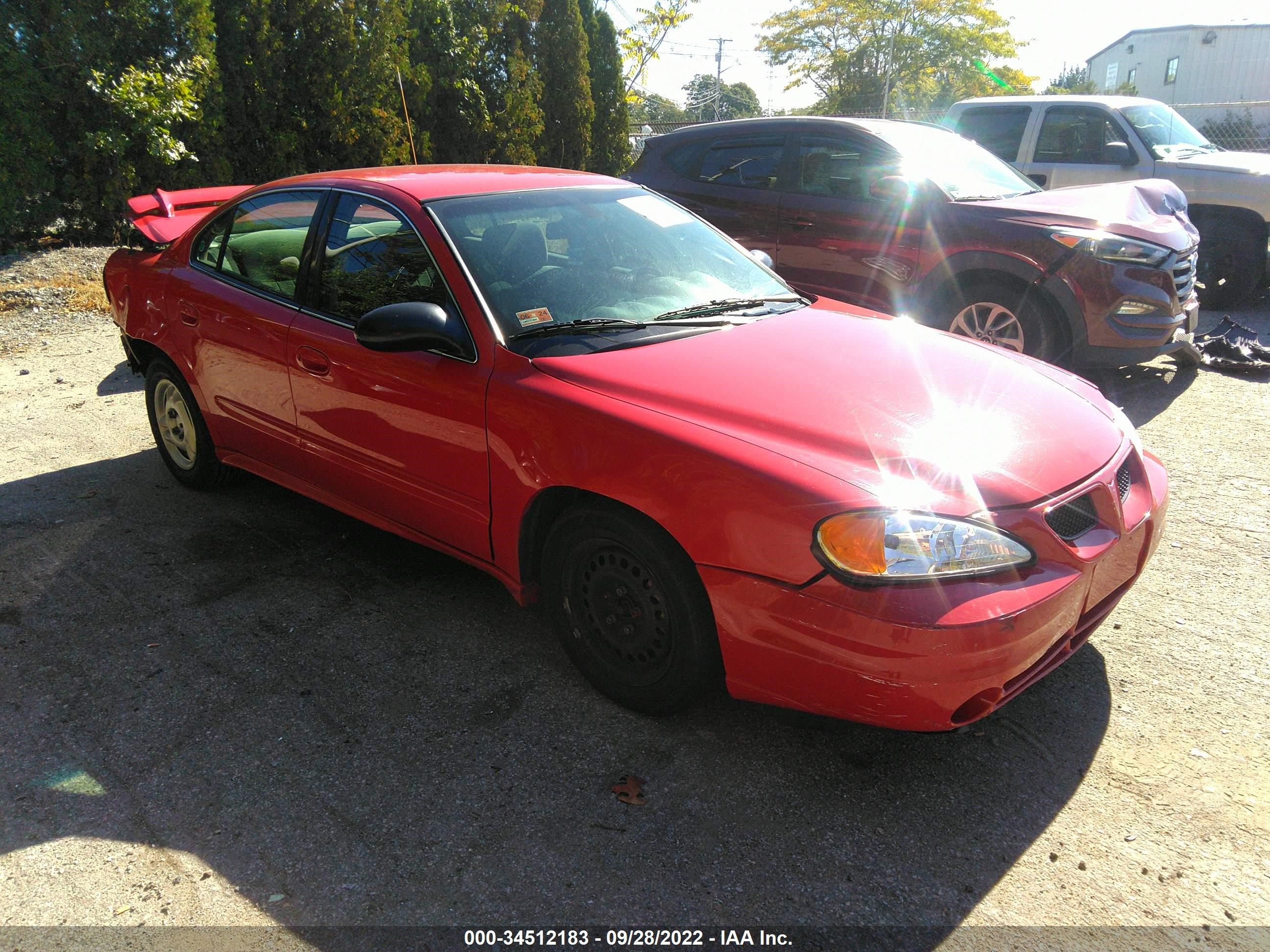 PONTIAC GRAND AM 2003 1g2ne52f93c164070