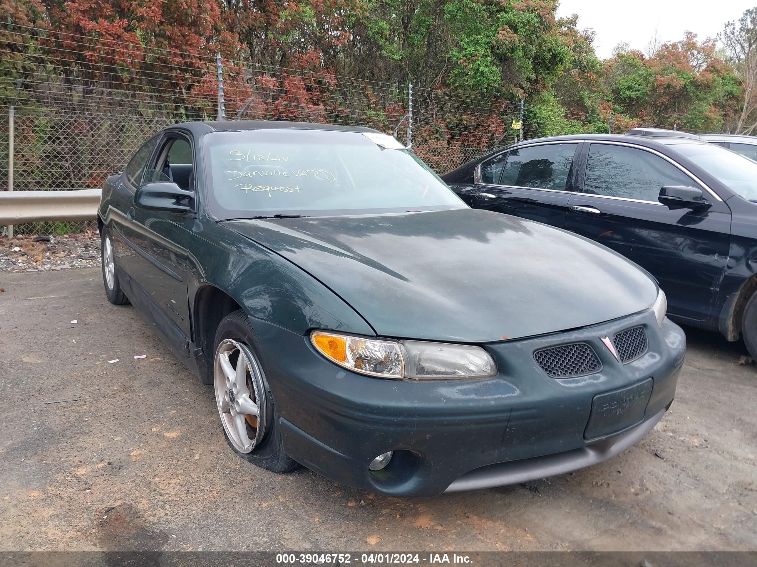 PONTIAC GRAND PRIX 2000 1g2wp12k2yf143037