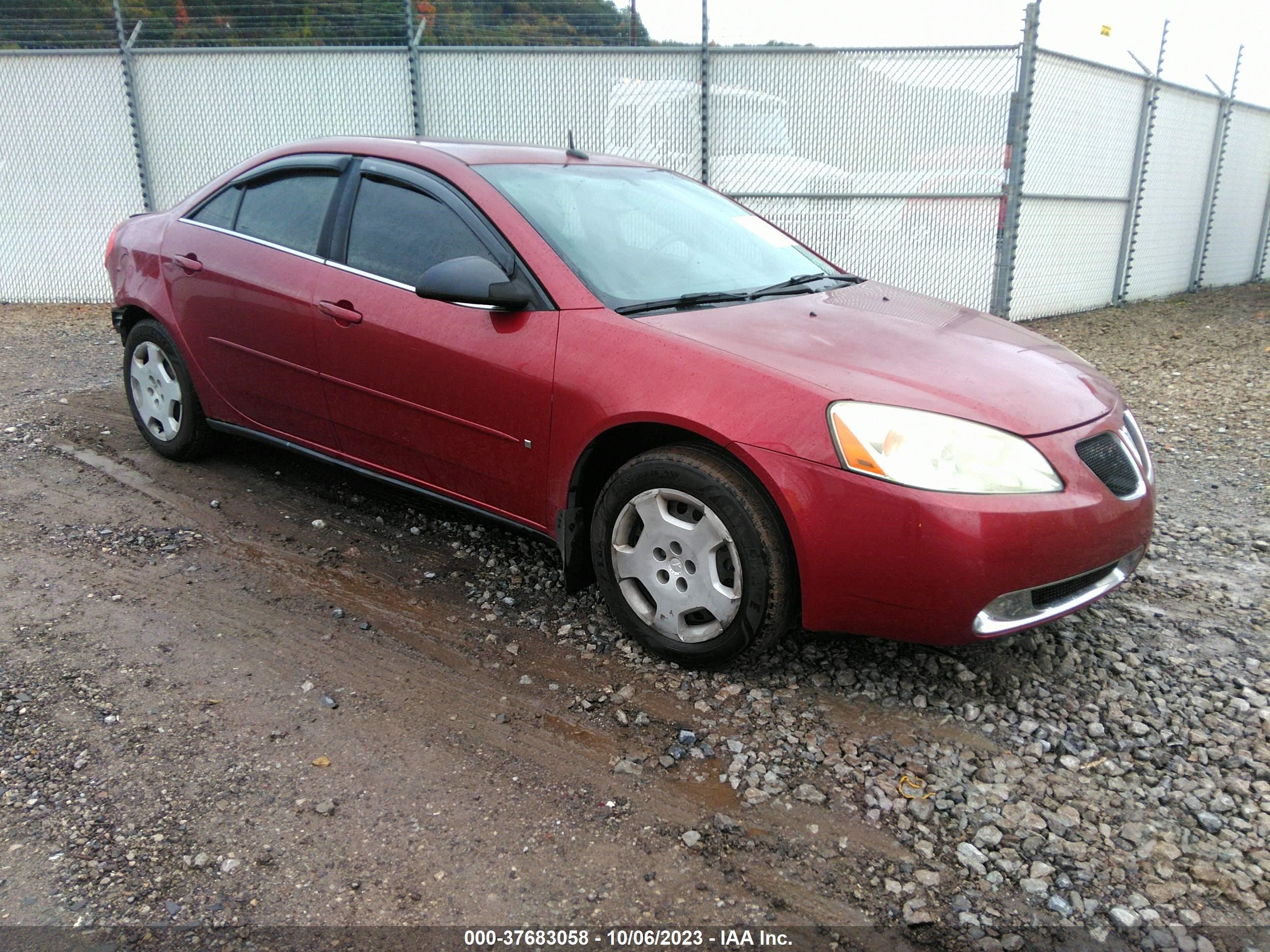 PONTIAC G6 2008 1g2zf57b084305825