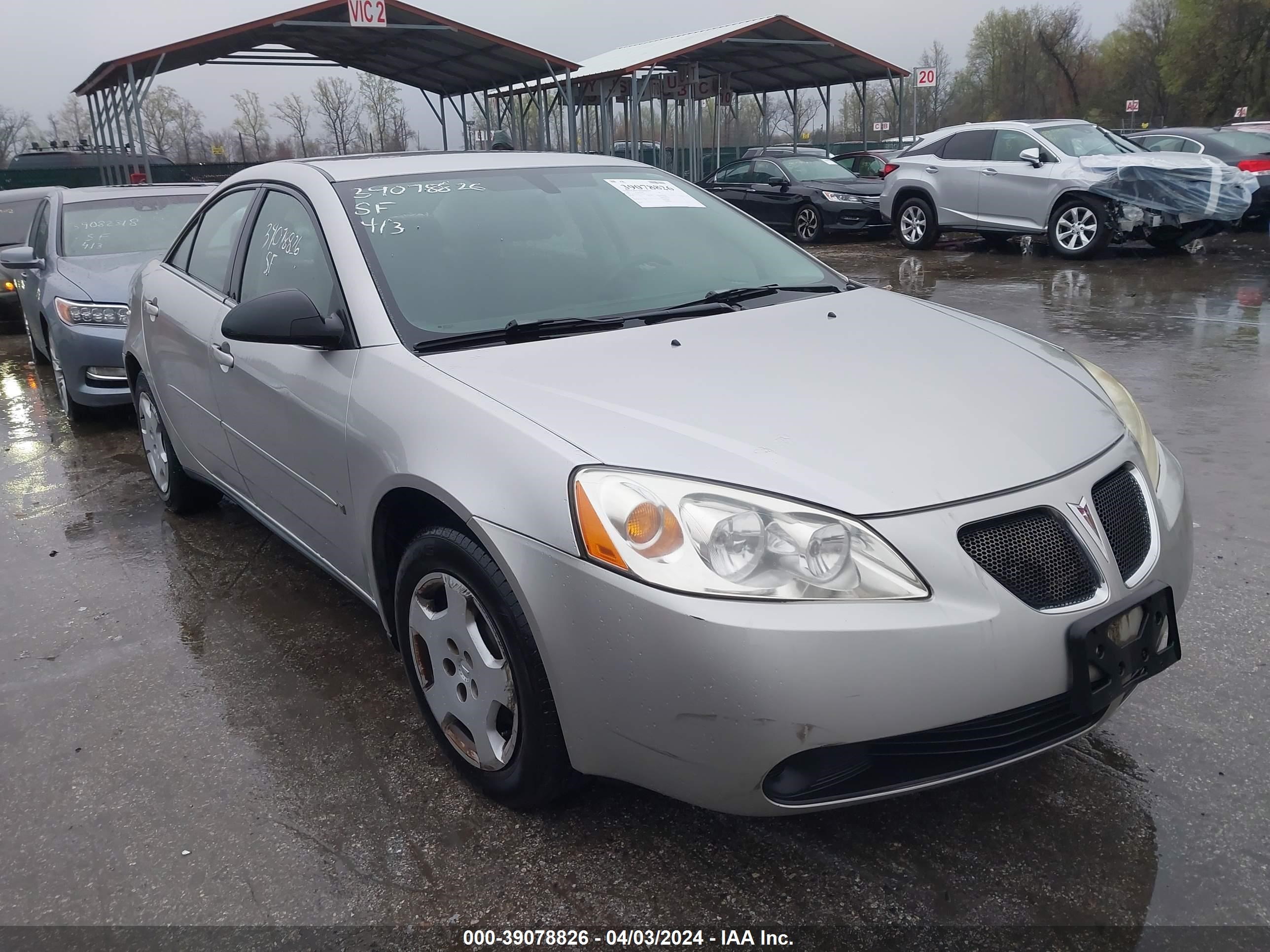 PONTIAC G6 2007 1g2zf58b274256298