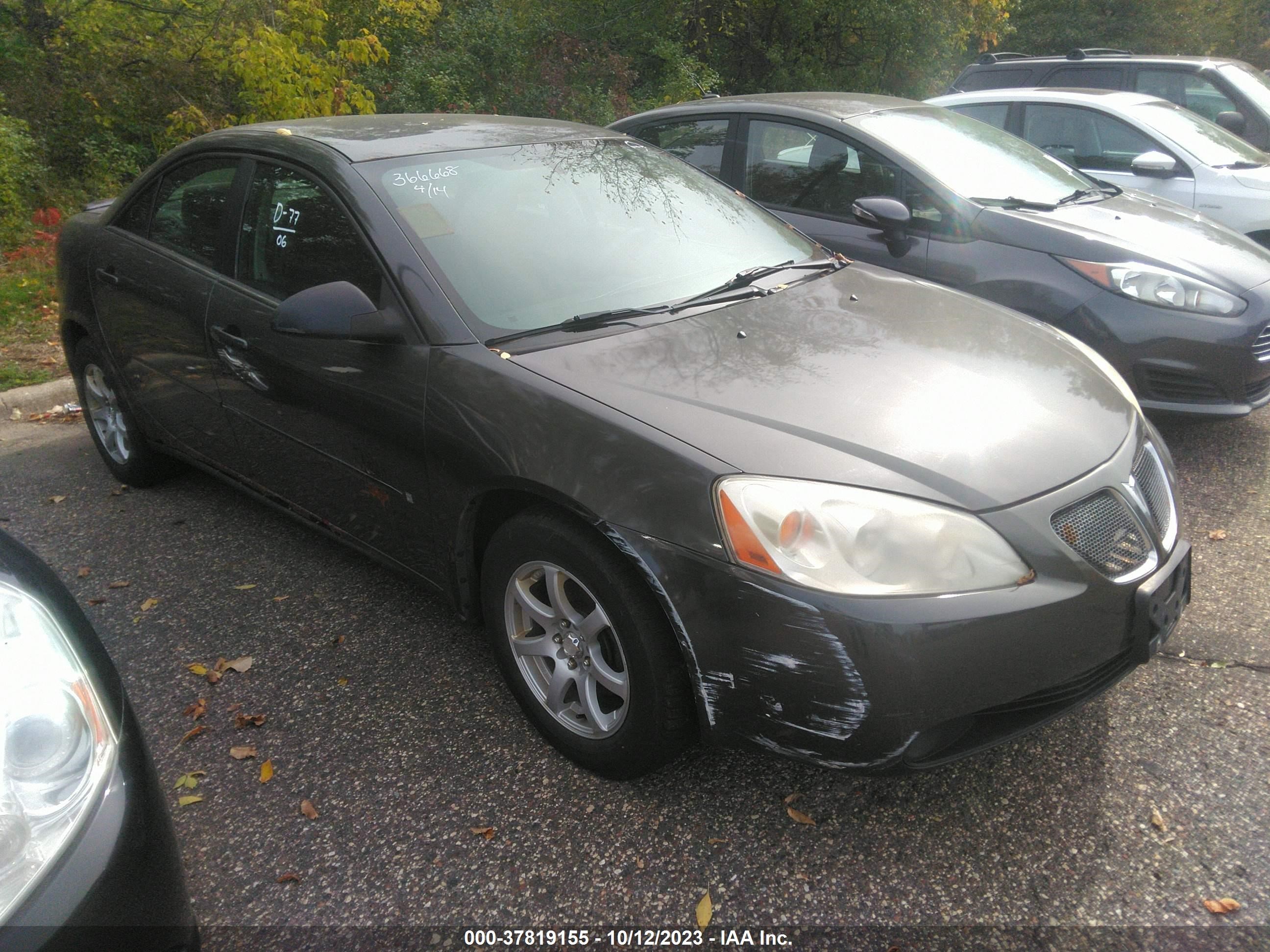 PONTIAC G6 2006 1g2zh558764100856