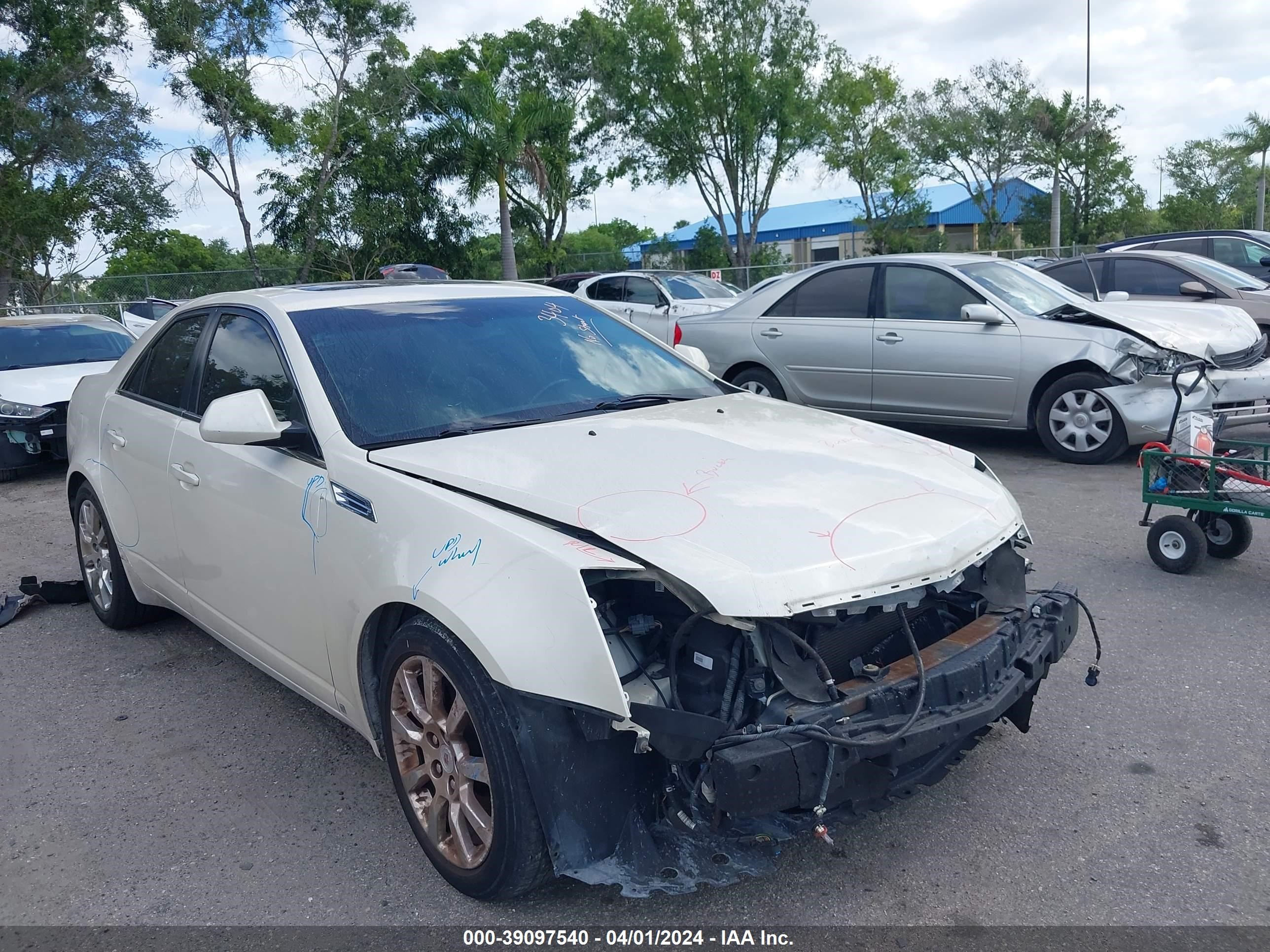 CADILLAC CTS 2008 1g6dv57v880128535