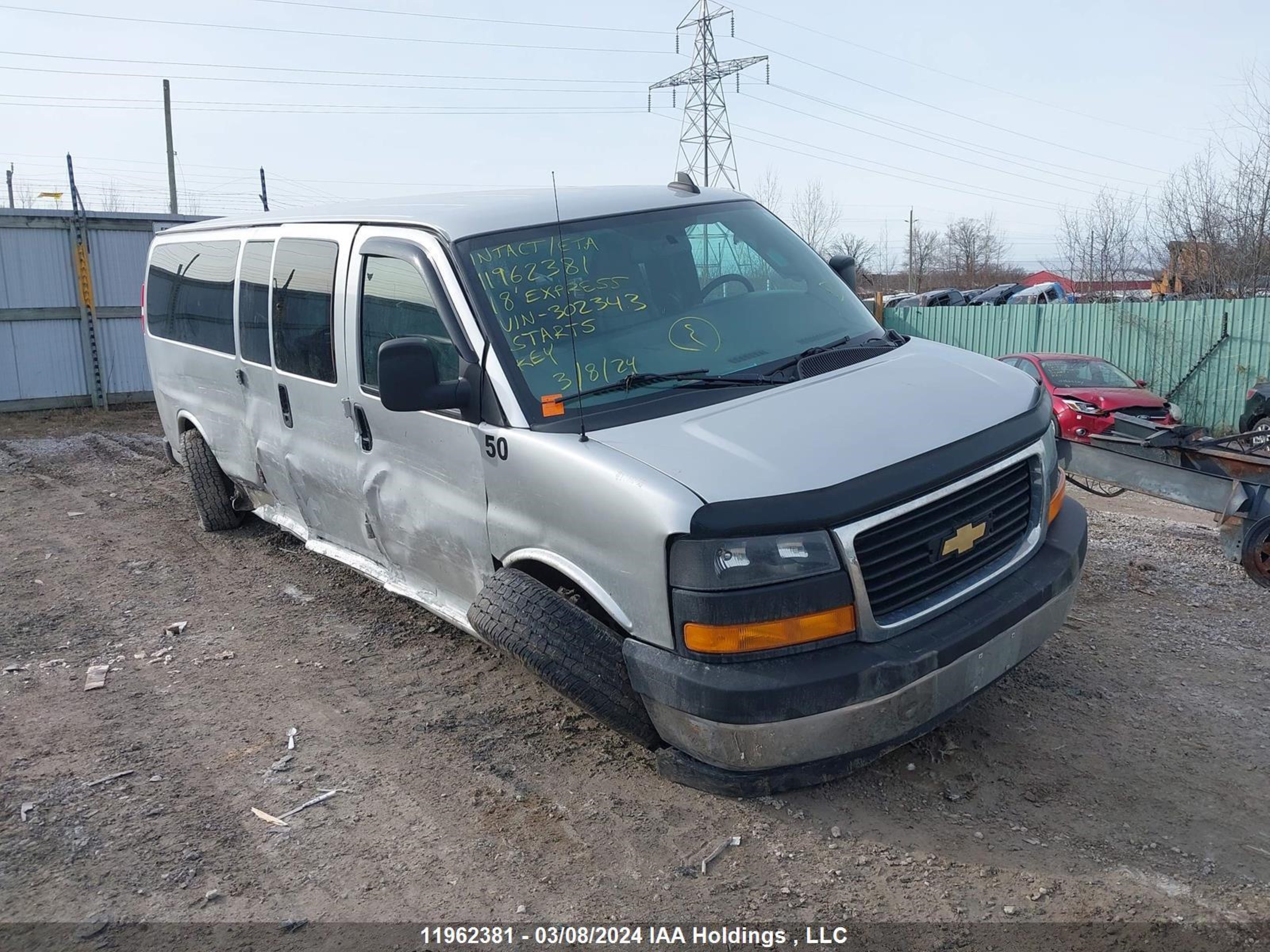 CHEVROLET EXPRESS 2018 1gazgnfg3j1302343