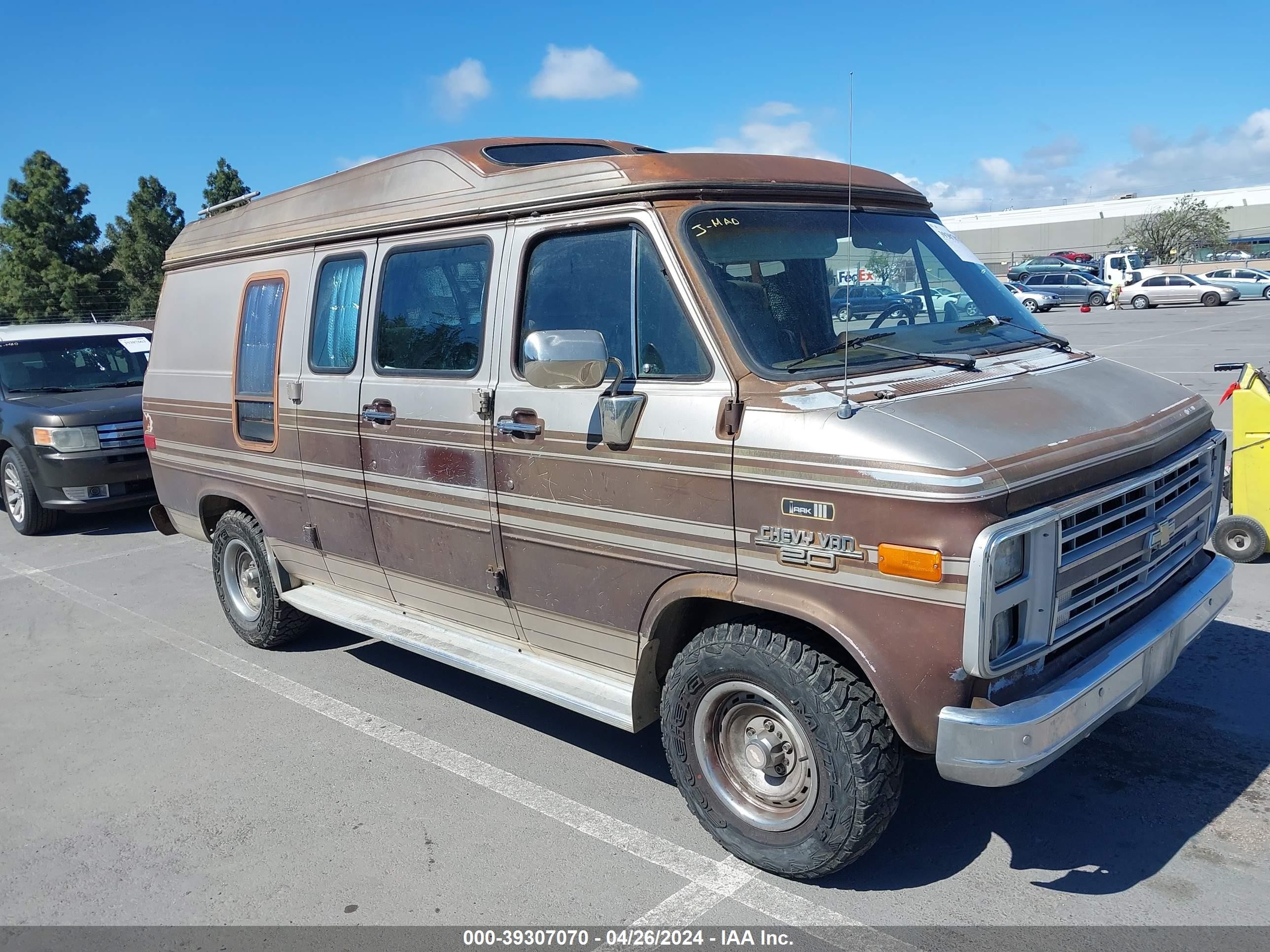 CHEVROLET VAN 1989 1gbeg25k3k7159245