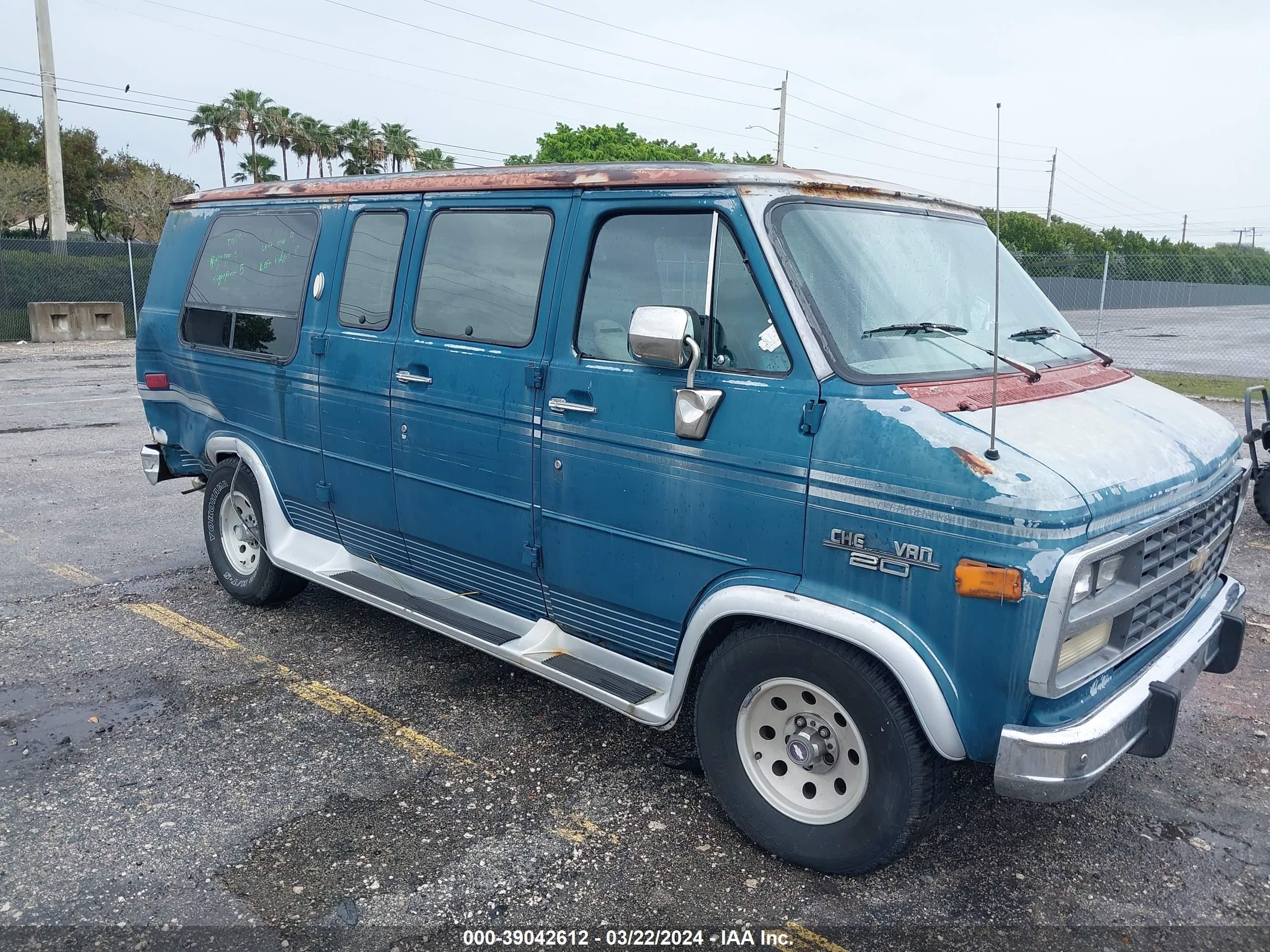 CHEVROLET VAN 1992 1gbeg25k8n7110840