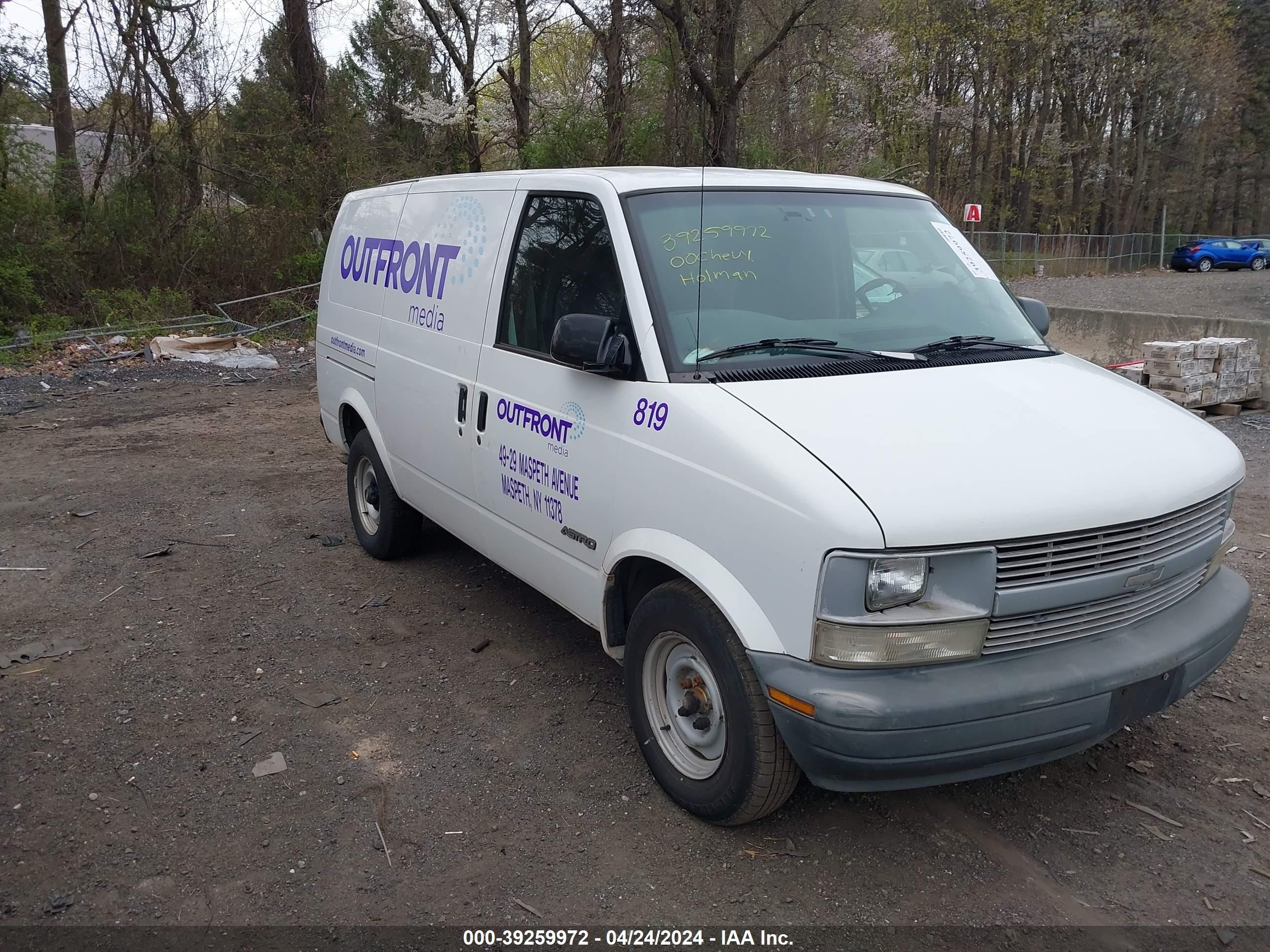 CHEVROLET ASTRO 2000 1gcdm19w0yb165601