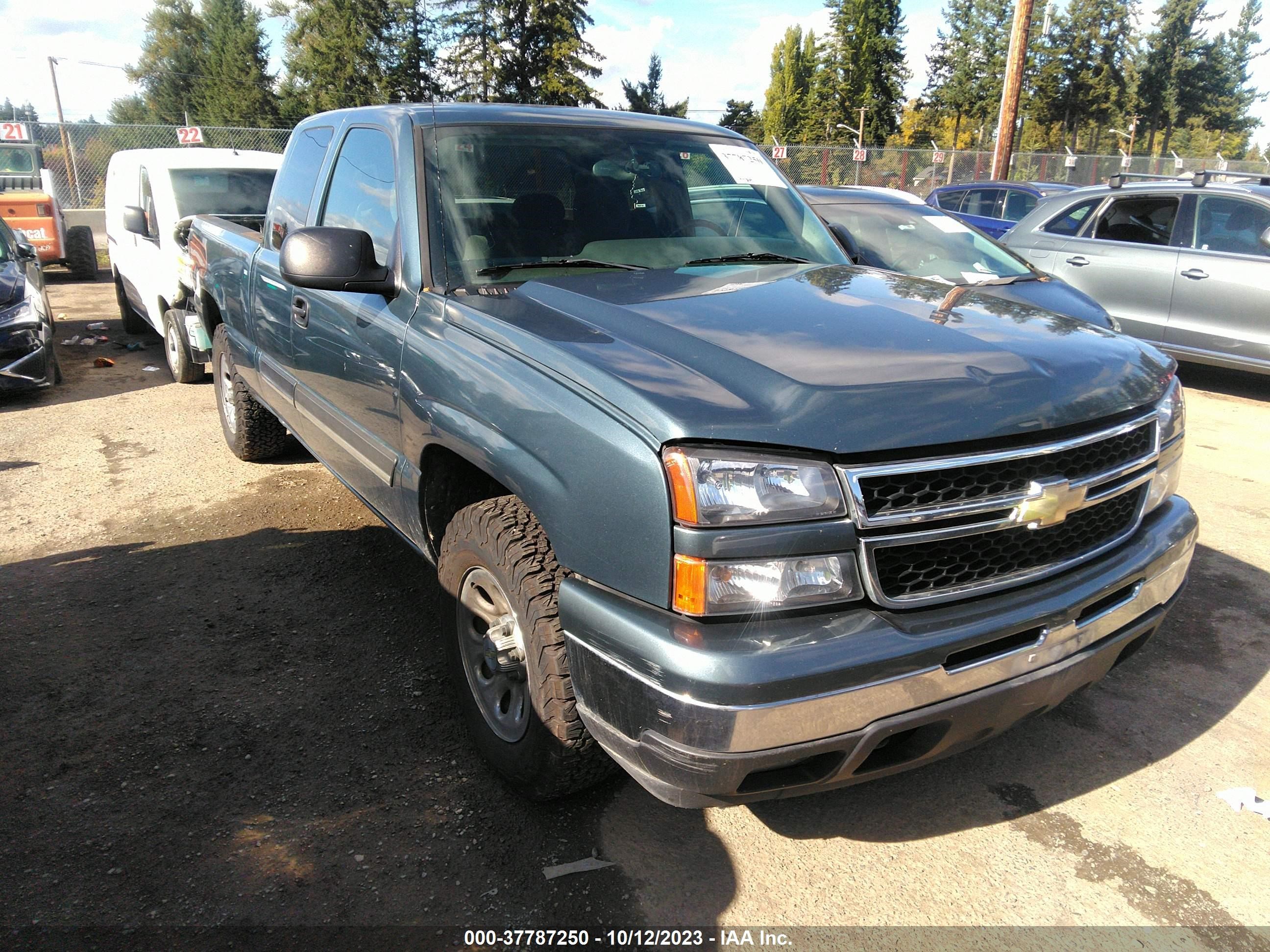 CHEVROLET SILVERADO 2006 1gcek19z76z258110