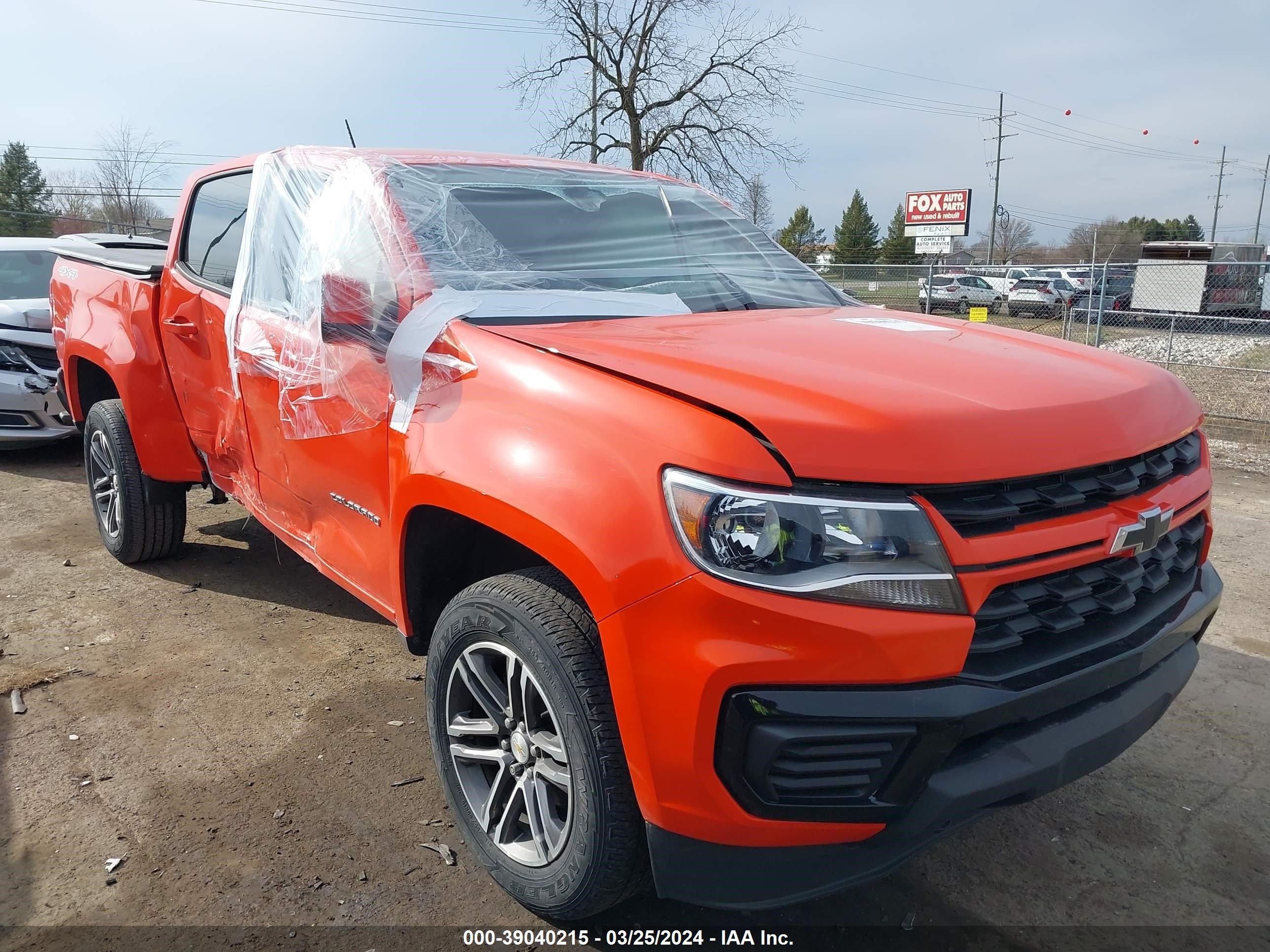 CHEVROLET COLORADO 2021 1gcgtben6m1144206