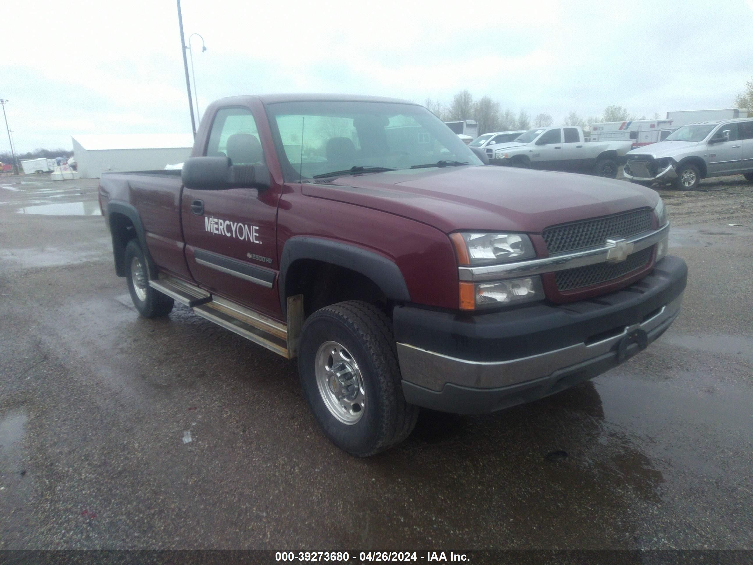 CHEVROLET SILVERADO 2003 1gchk24u13e194180