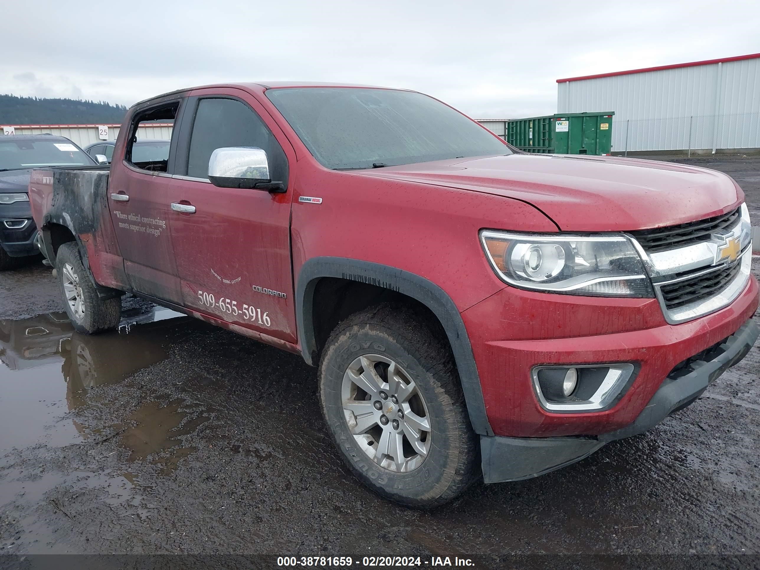 CHEVROLET COLORADO 2016 1gcptce12g1277326