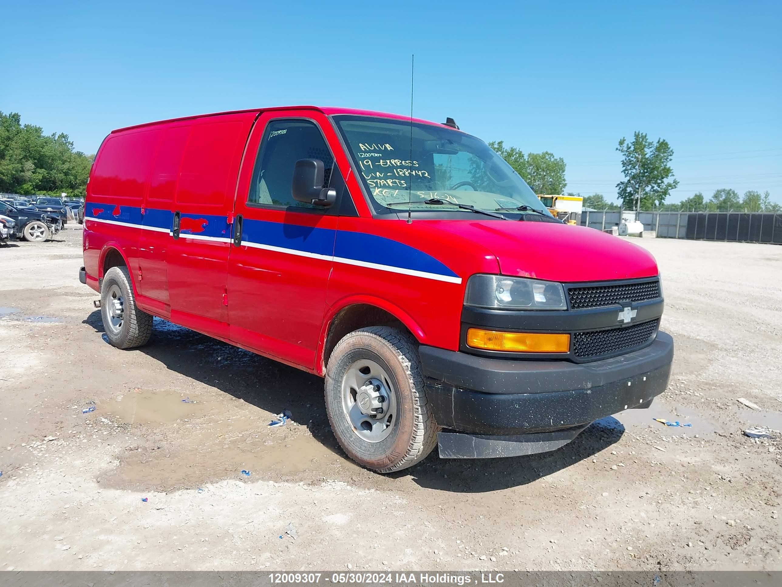 CHEVROLET EXPRESS 2019 1gcwgafp8k1188442