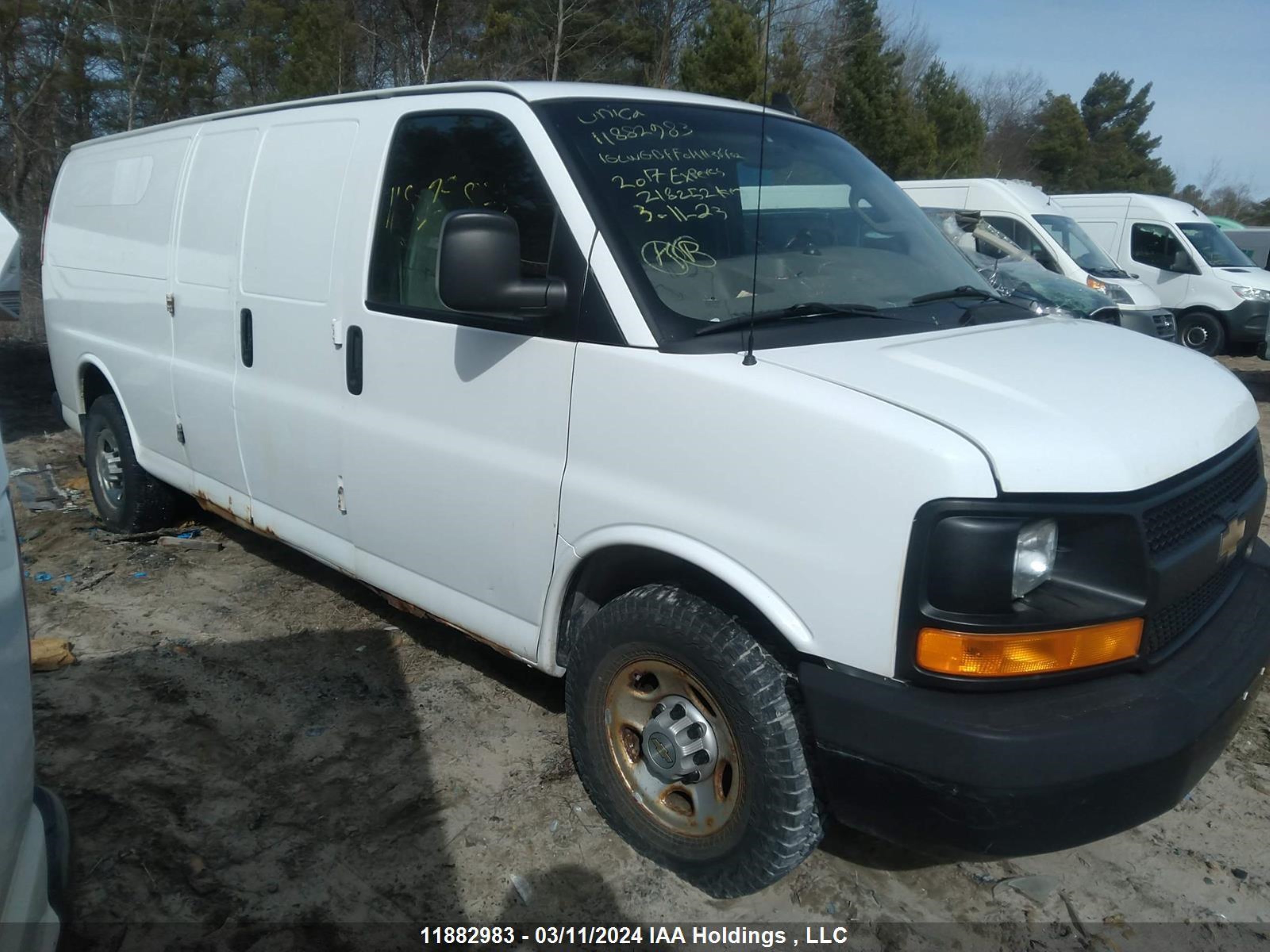 CHEVROLET EXPRESS 2017 1gcwgbff0h1136602