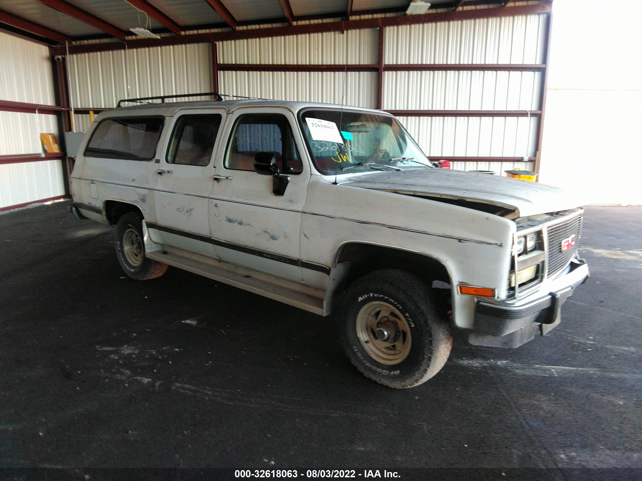 GMC SUBURBAN 1991 1gkev16k1mf508846