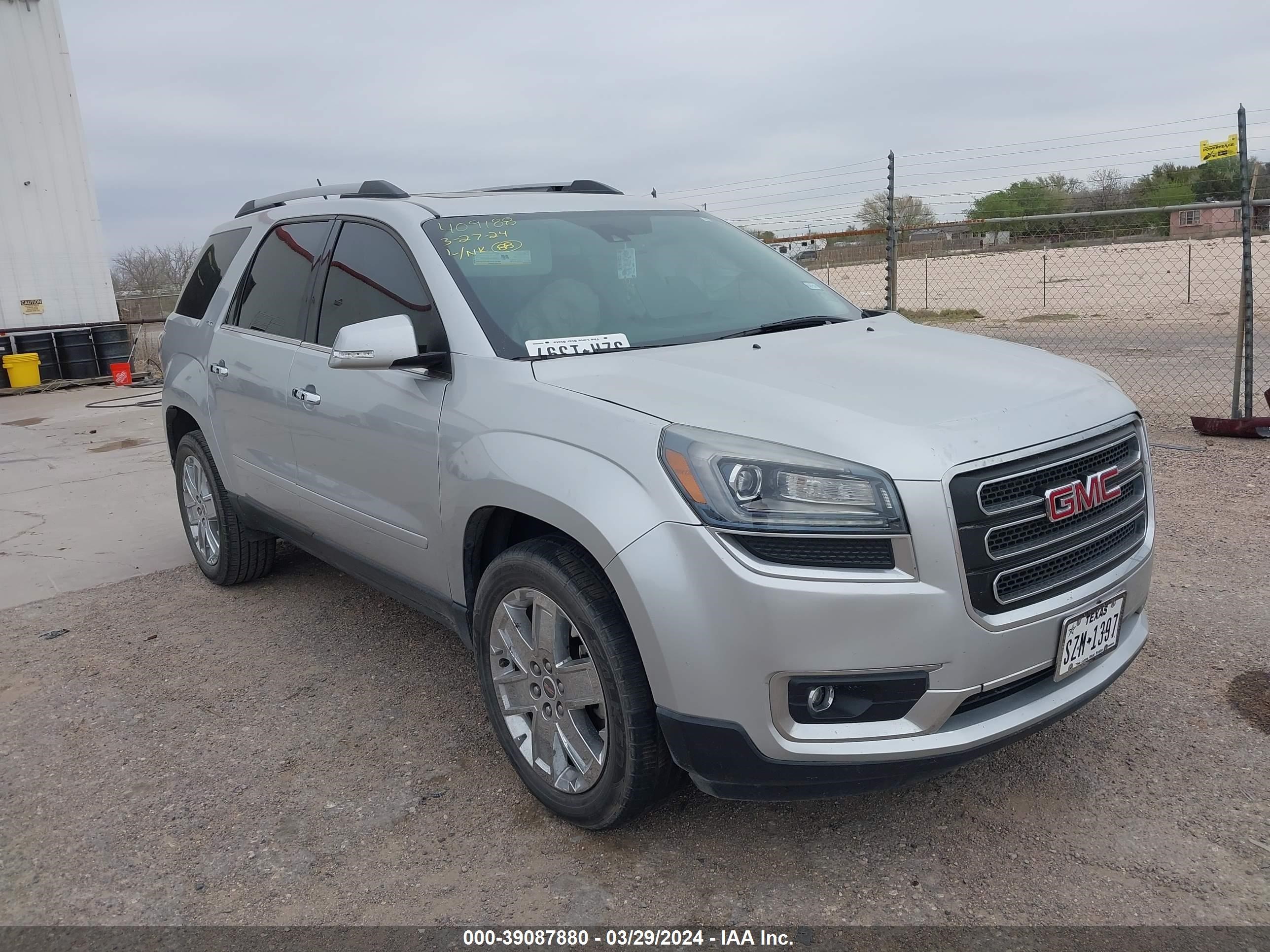 GMC ACADIA 2017 1gkkrskd8hj107463