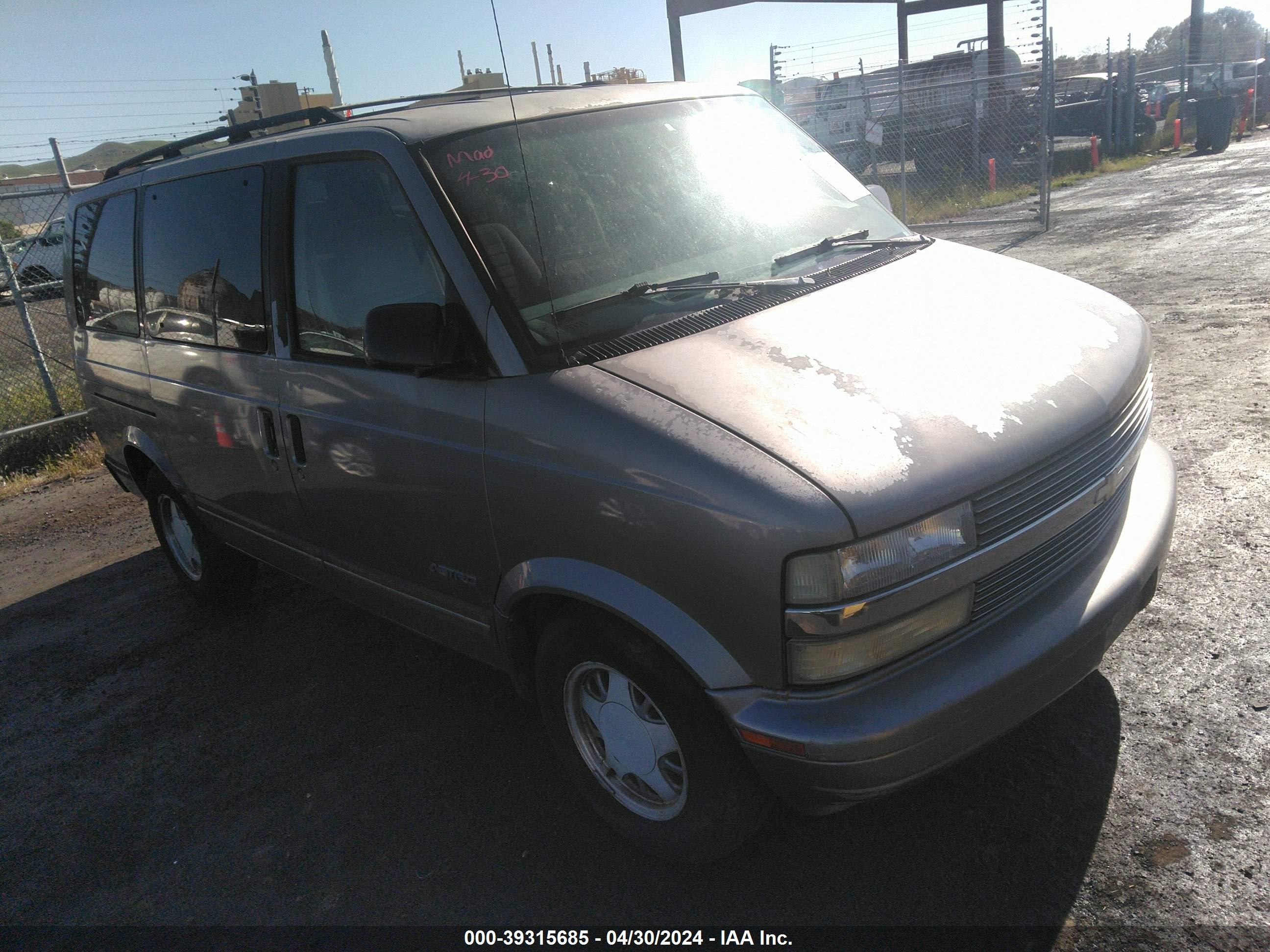 CHEVROLET ASTRO 1995 1gndm19w2sb243343