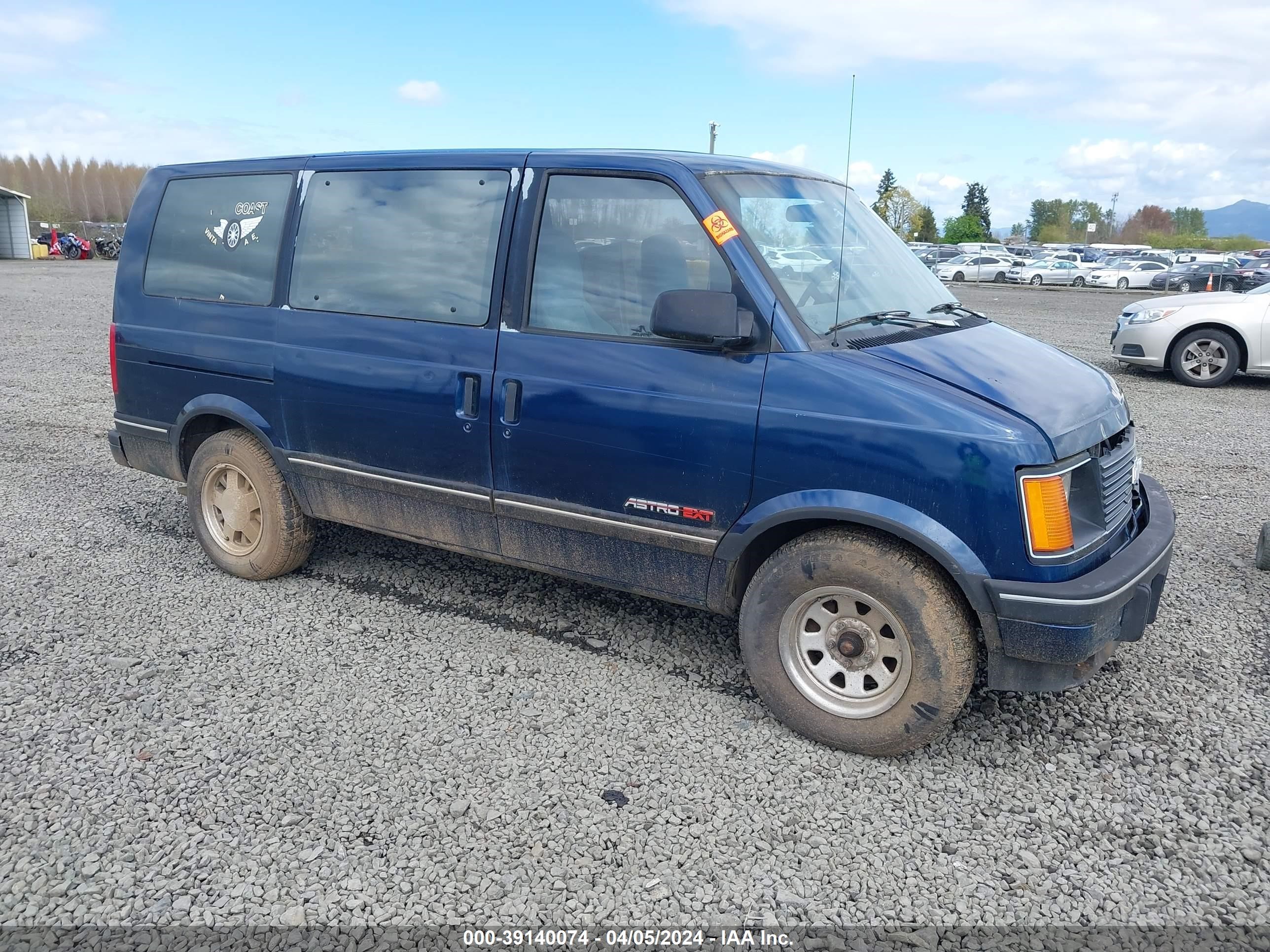 CHEVROLET ASTRO 1993 1gndm19w7pb163284