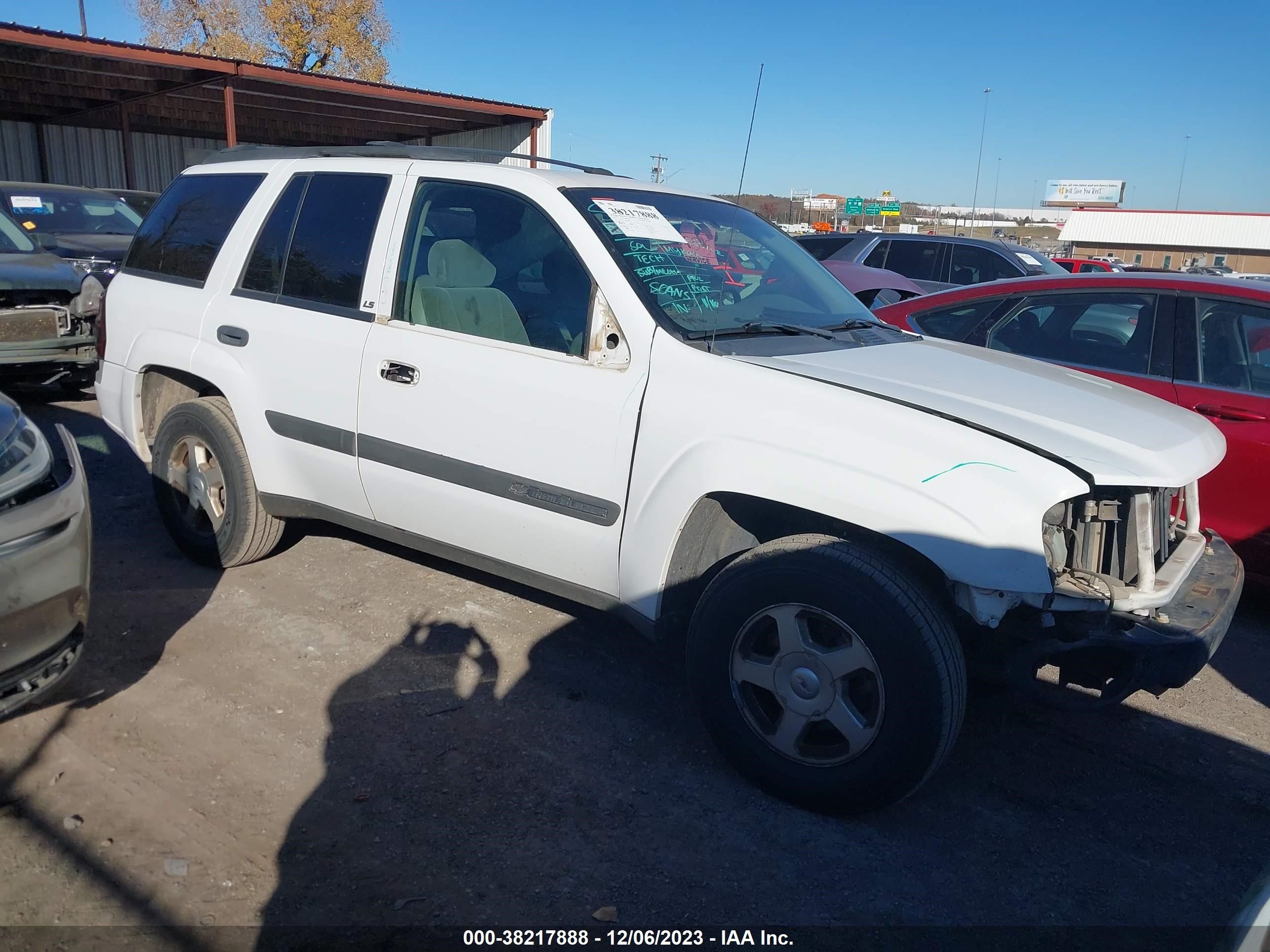 CHEVROLET TRAILBLAZER 2003 1gnds13s832292141