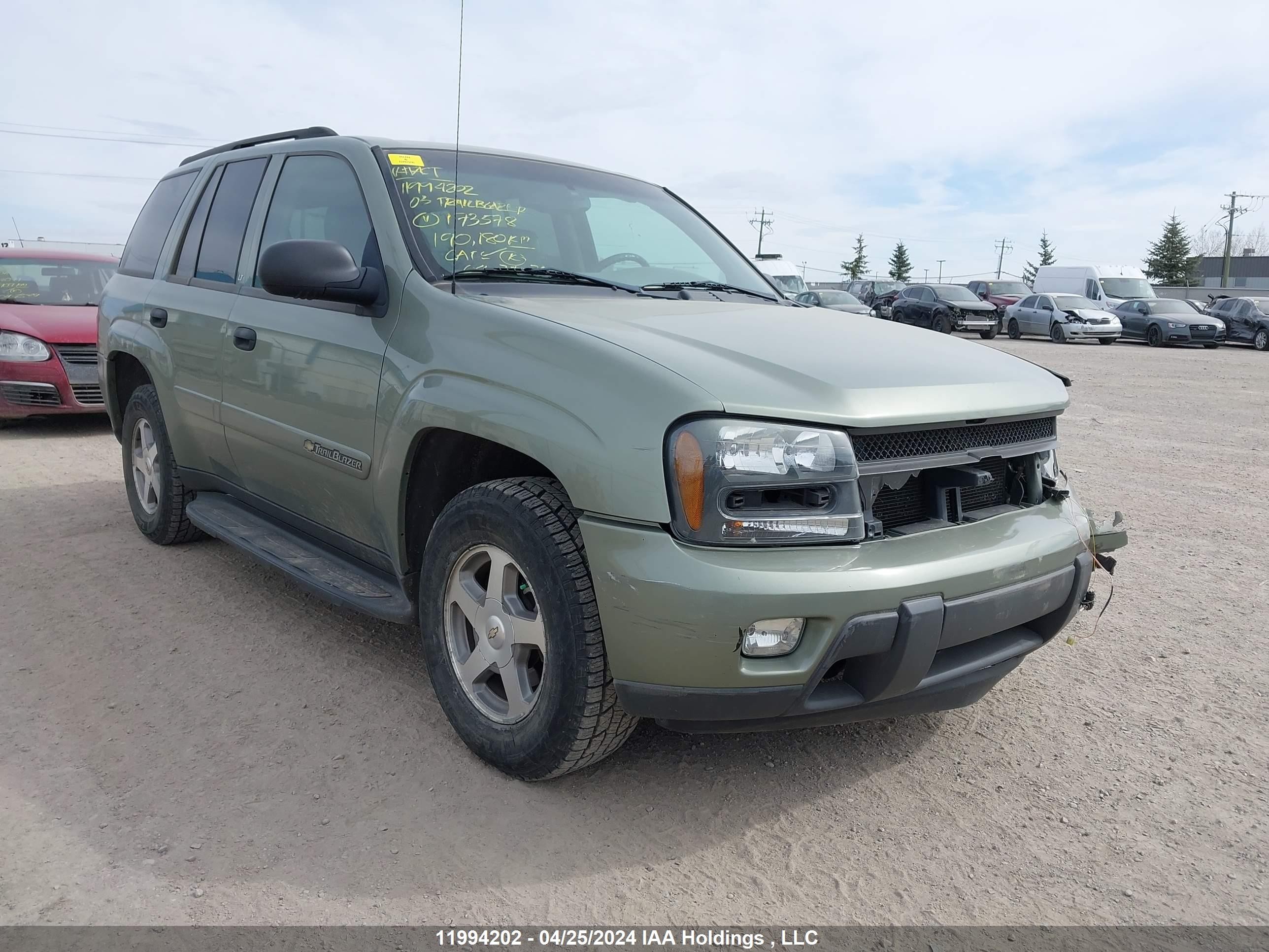 CHEVROLET TRAILBLAZER 2003 1gndt13s432173578