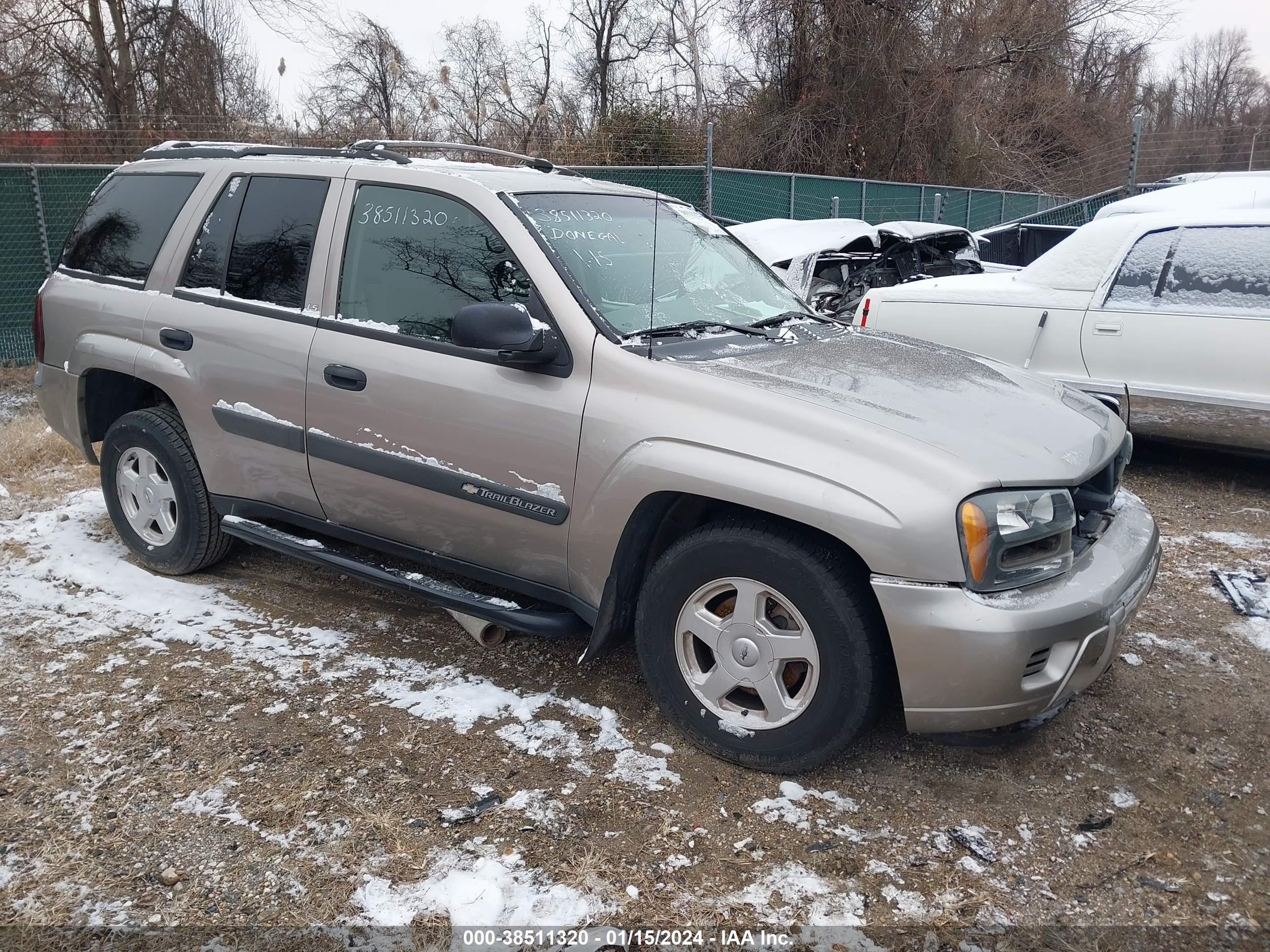 CHEVROLET TRAILBLAZER 2003 1gndt13sx32316968