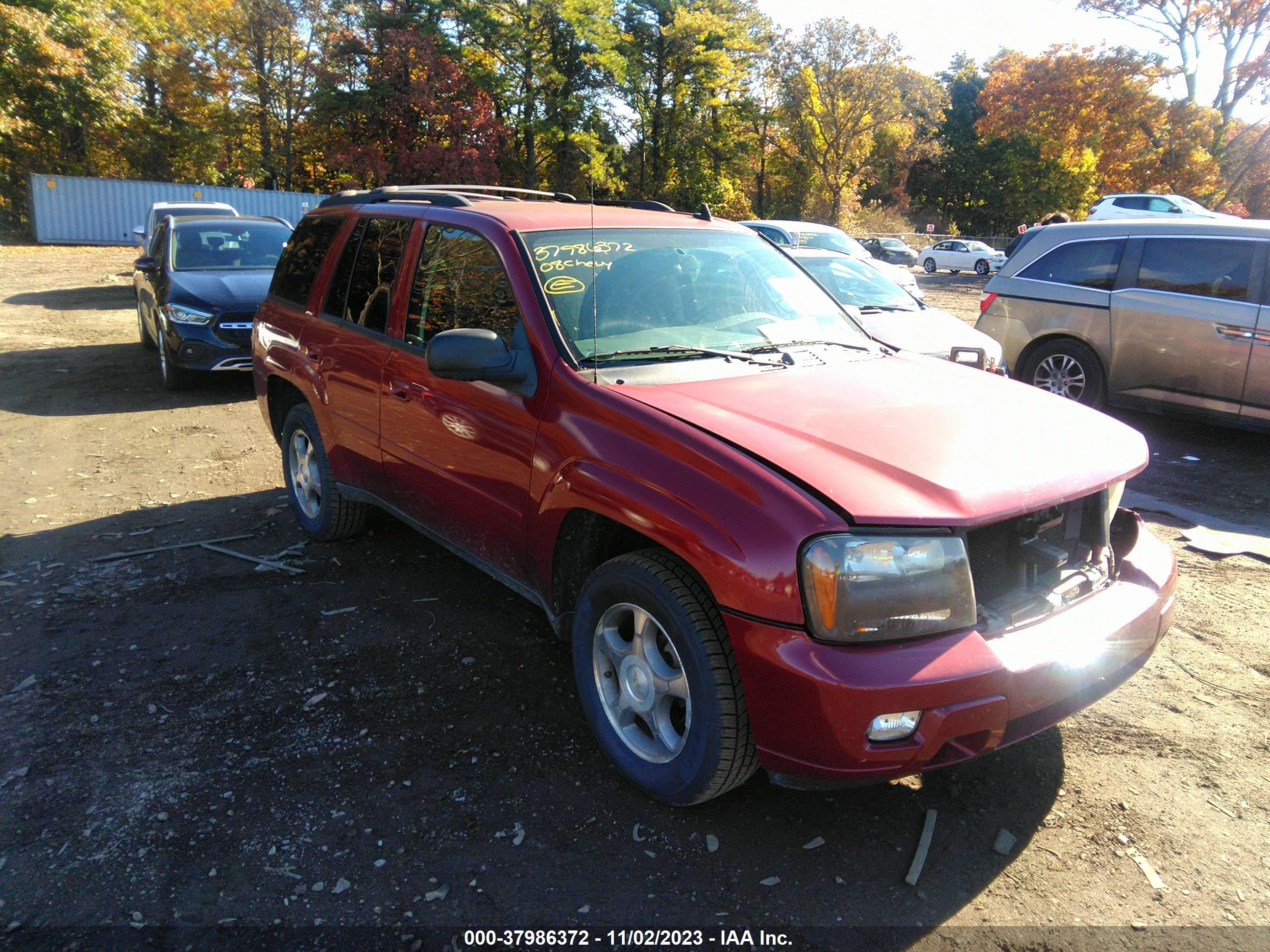 CHEVROLET TRAILBLAZER 2008 1gndt13sx82210530