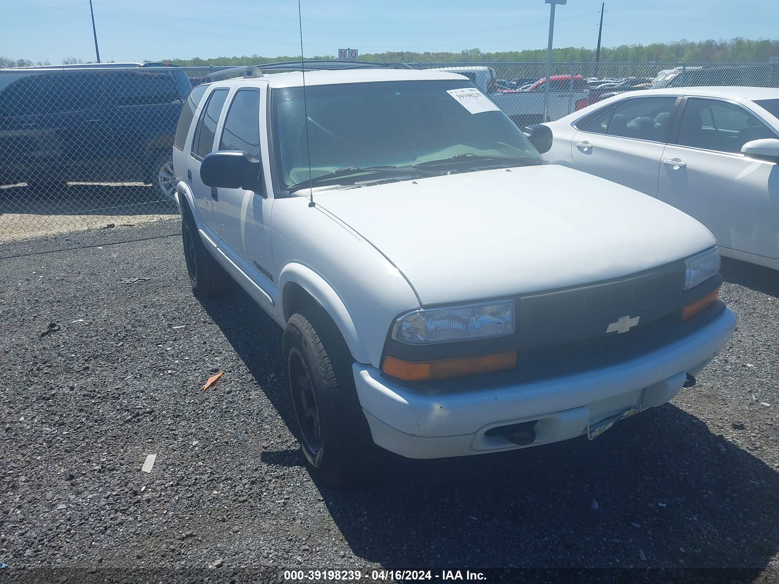 CHEVROLET BLAZER 2002 1gndt13w02k239920