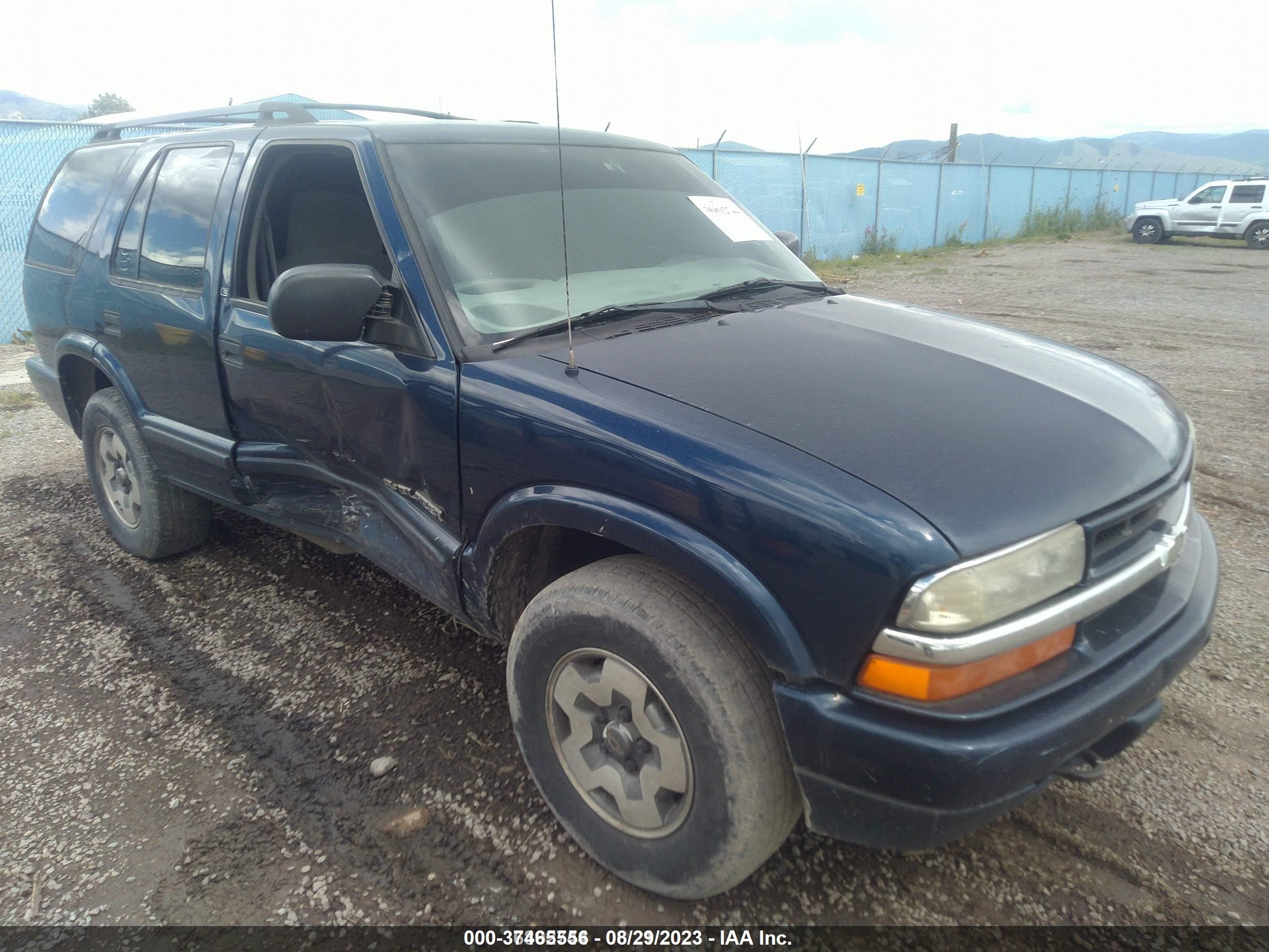 CHEVROLET BLAZER 2002 1gndt13w32k227034