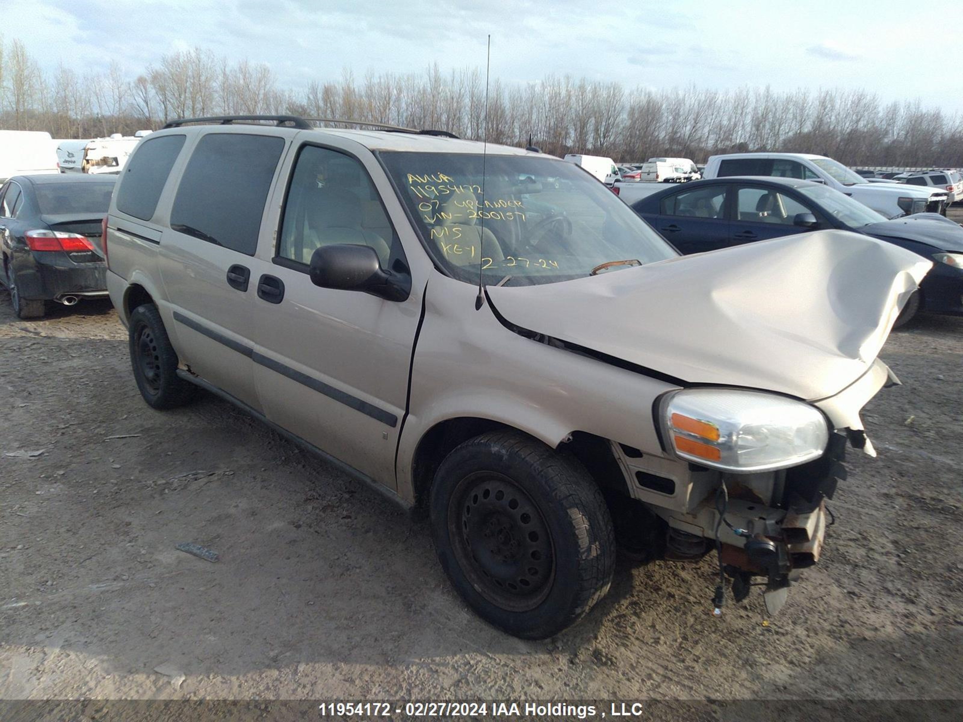 CHEVROLET UPLANDER 2007 1gndv23157d200157