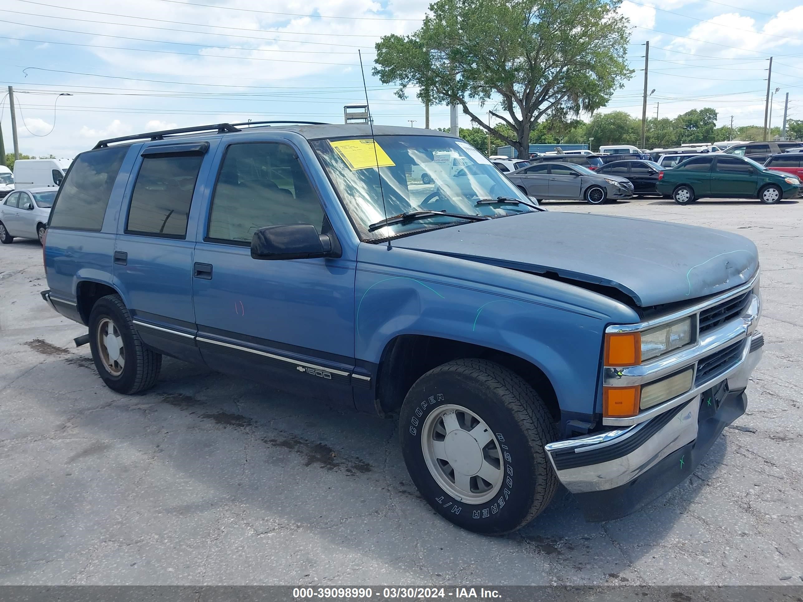 CHEVROLET TAHOE 1996 1gnec13r8tj407888