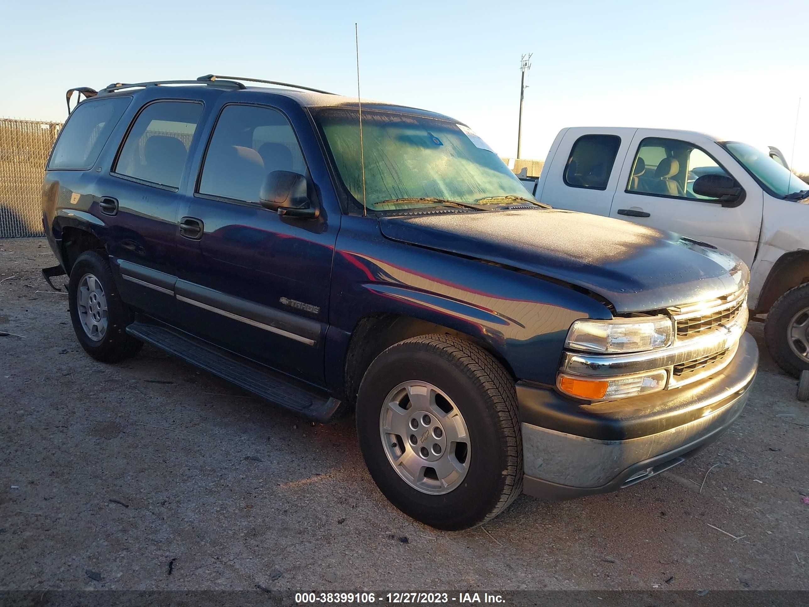 CHEVROLET TAHOE 2002 1gnec13v72r165379