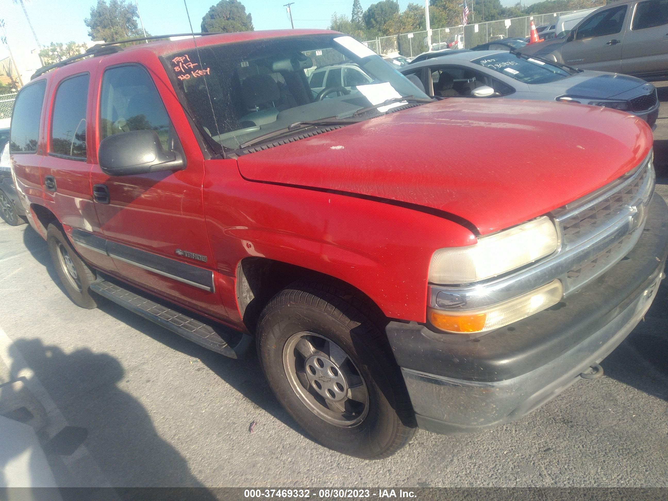 CHEVROLET TAHOE 2001 1gnek13t11r160257