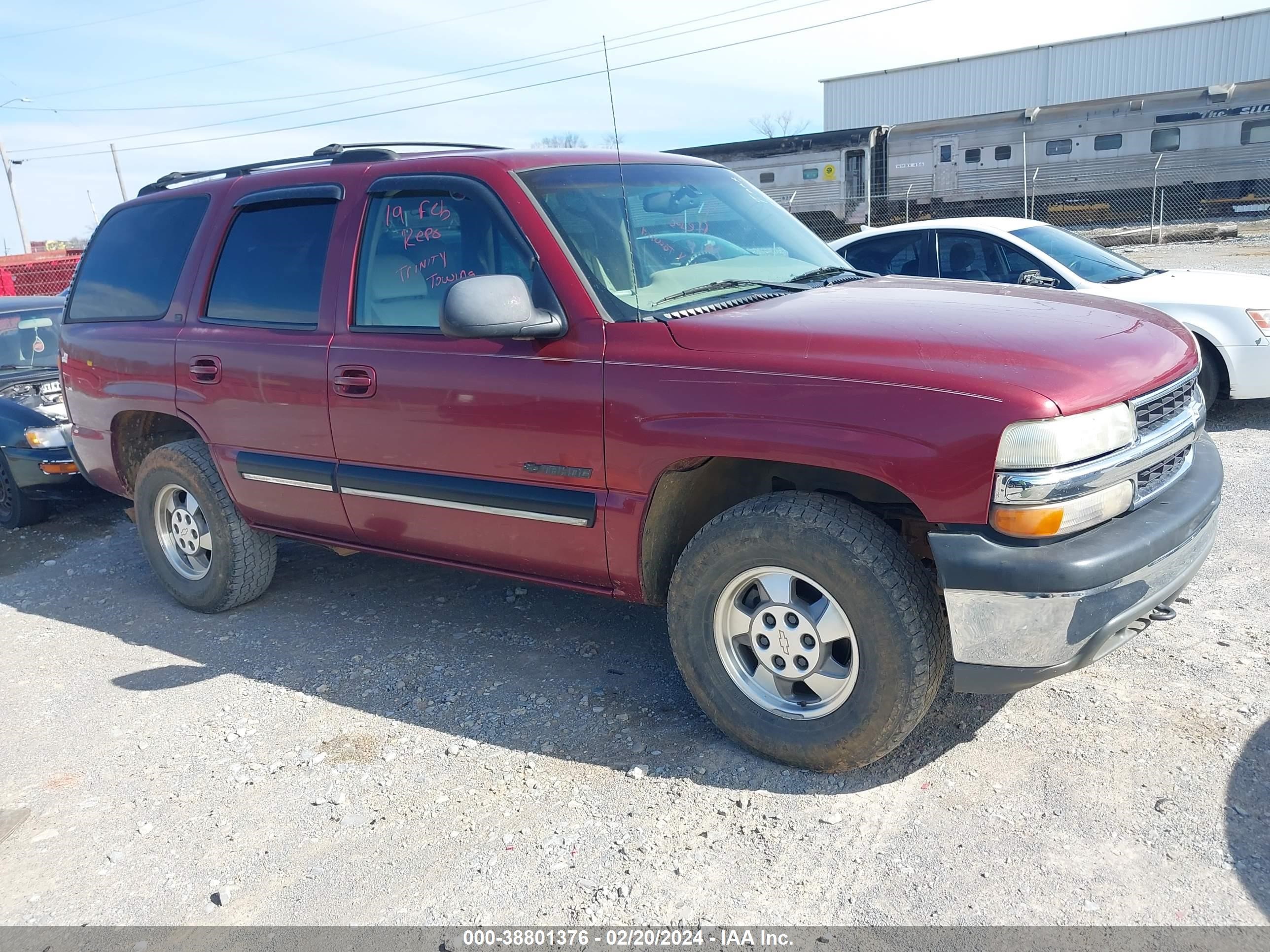 CHEVROLET TAHOE 2001 1gnek13t21j176630