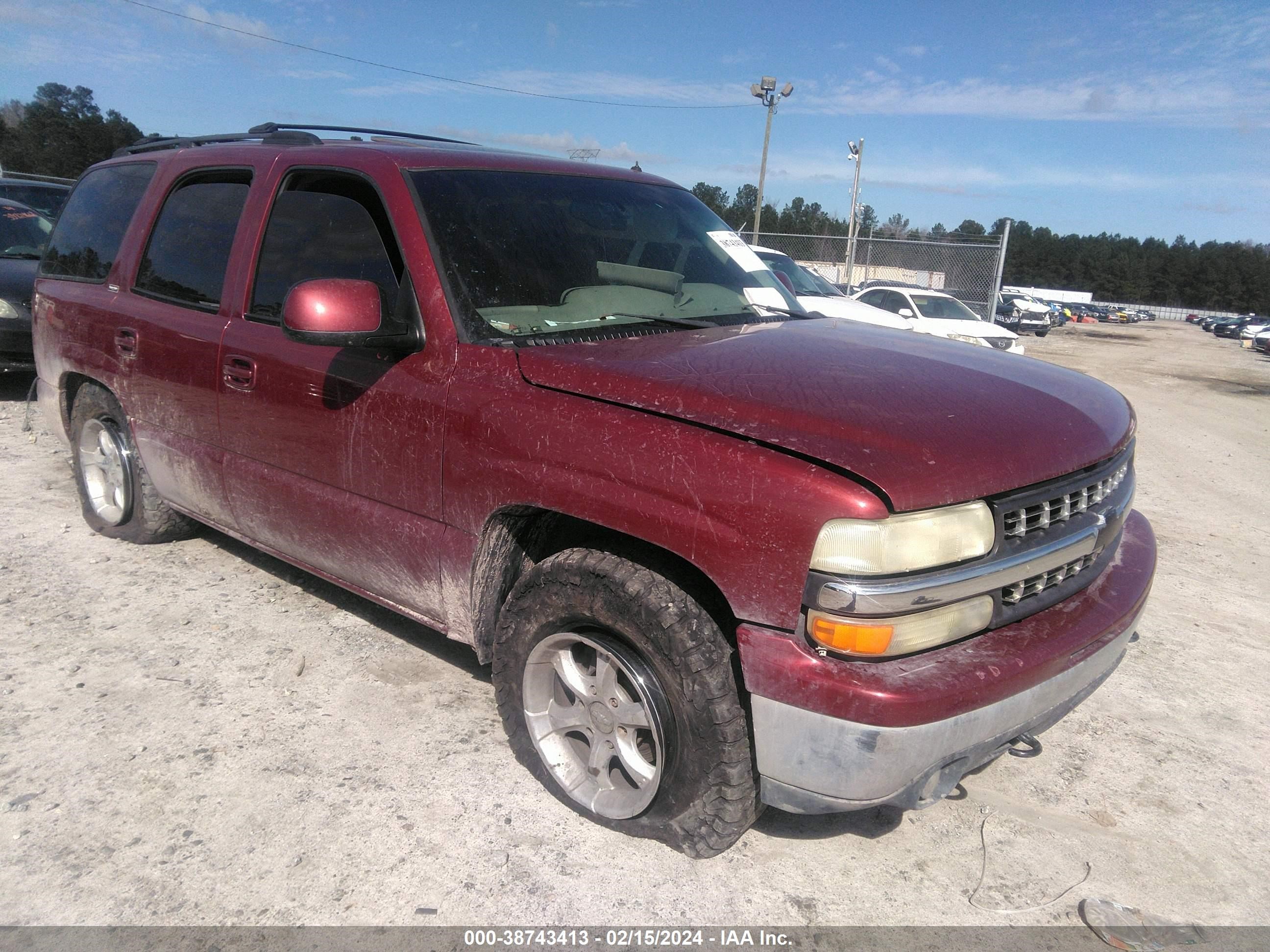 CHEVROLET TAHOE 2002 1gnek13z62j191086