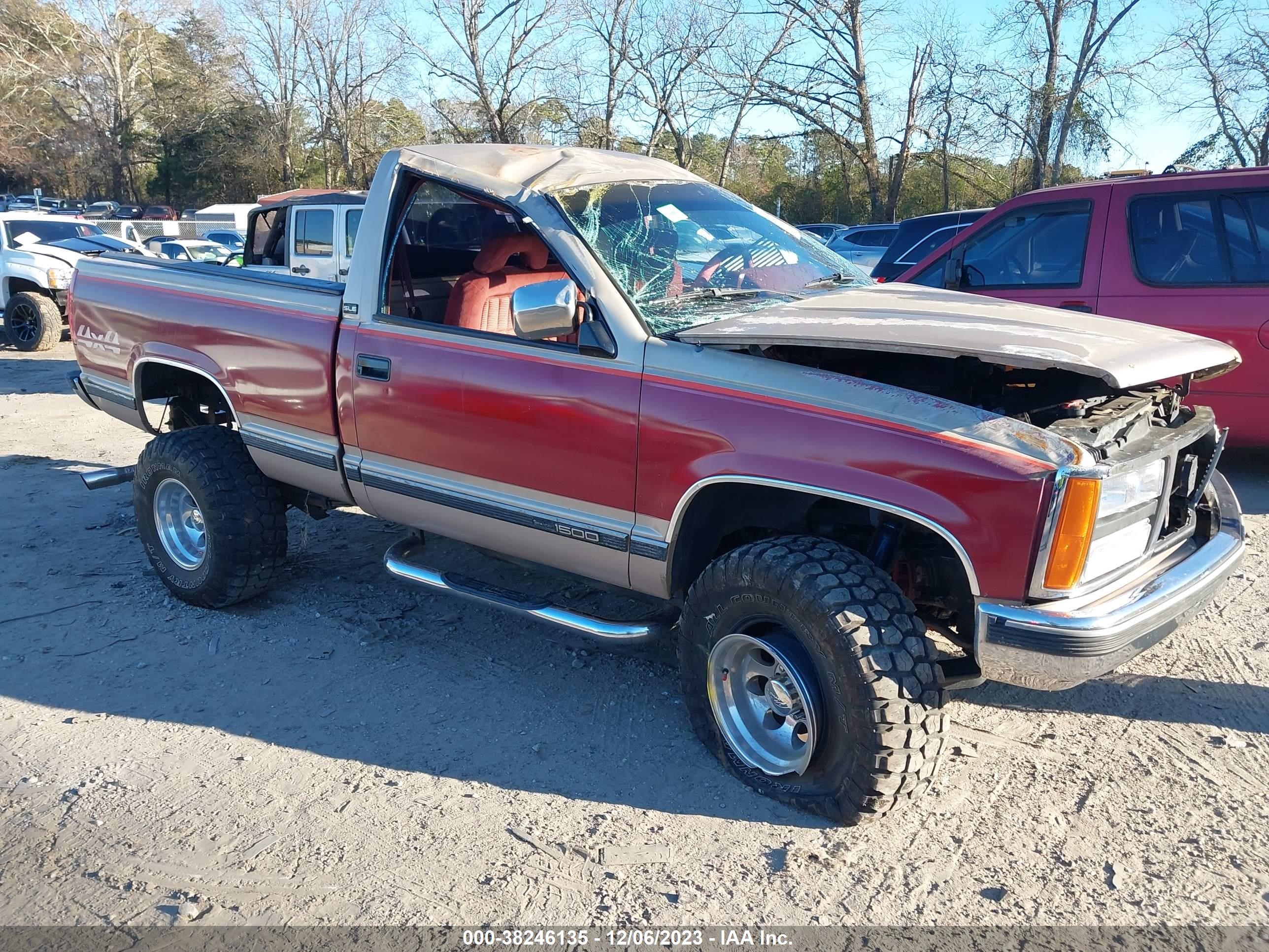 GMC SIERRA 1992 1gtek14k6nz505044